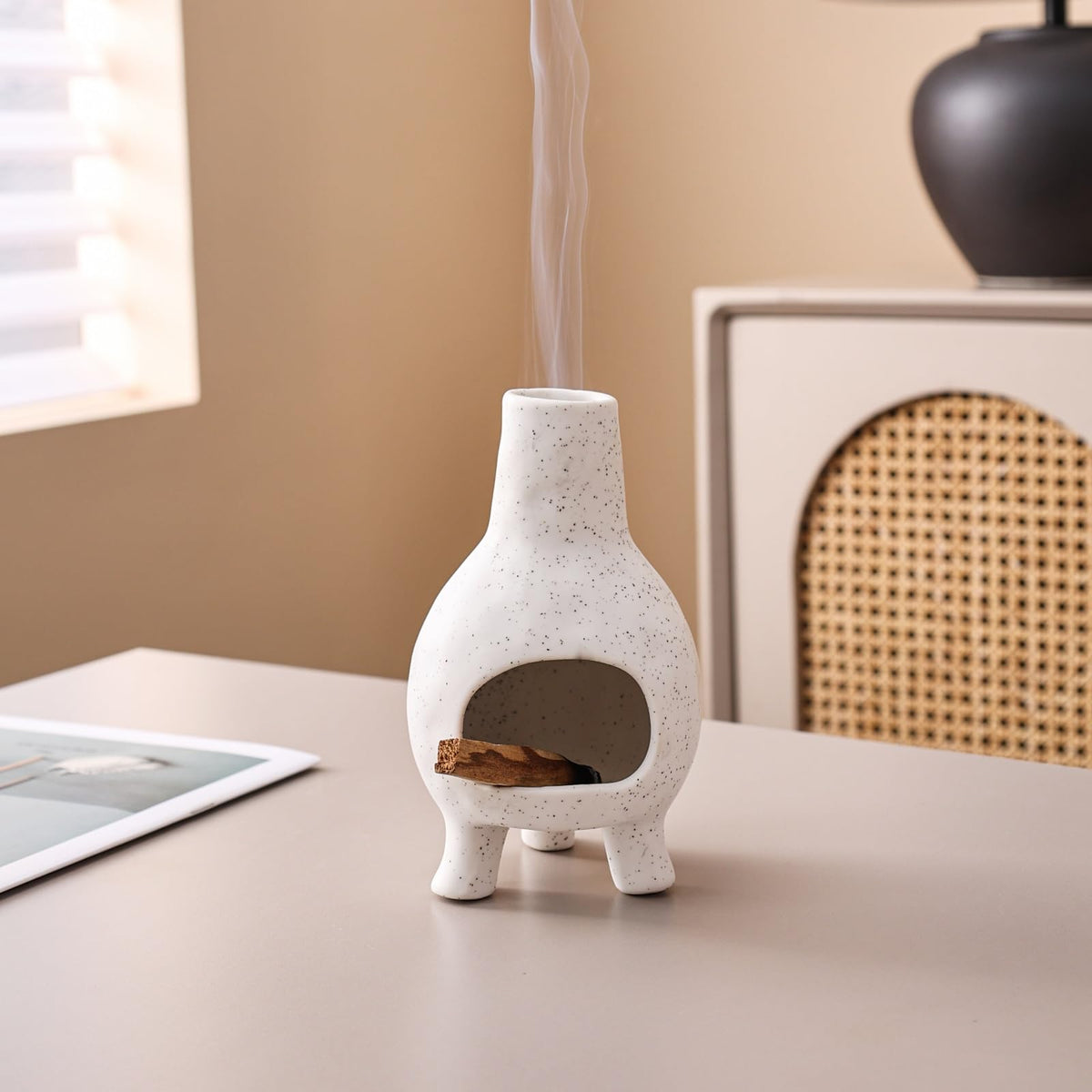 Palo Santo Holder Burner for Meditation Decor (White Black)