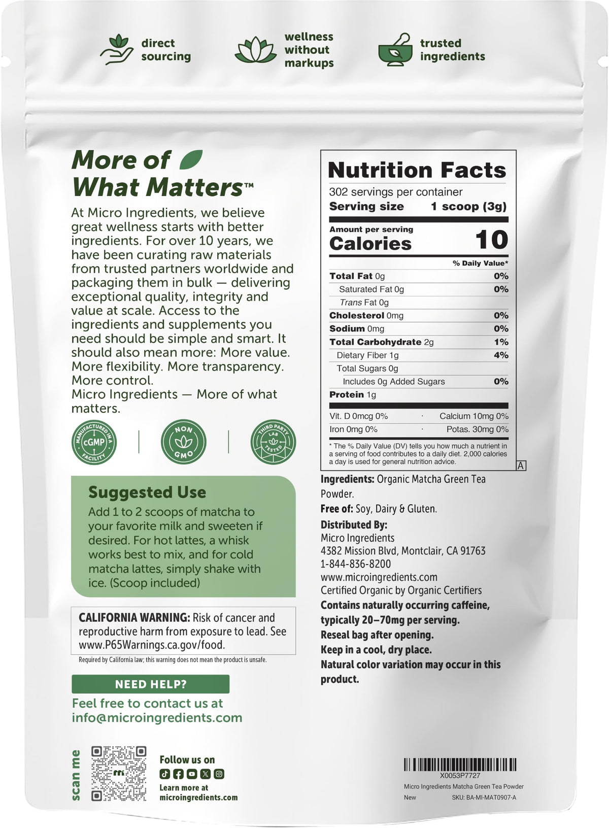 Organic Matcha Green Tea Powder (32 Ounce (Pack of 1))