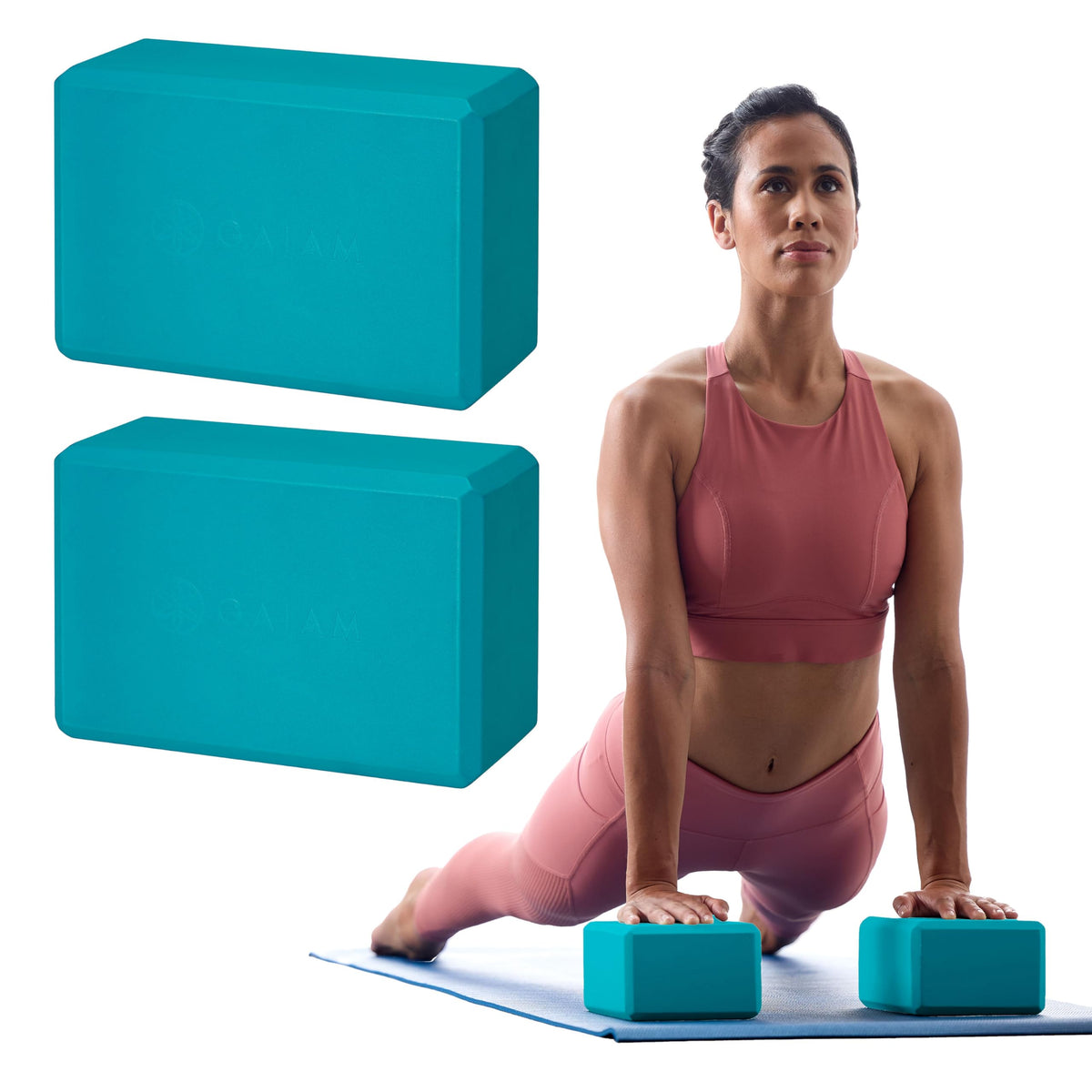 Yoga Block Supportive Latex (Vivid Blue / 2 Blocks)