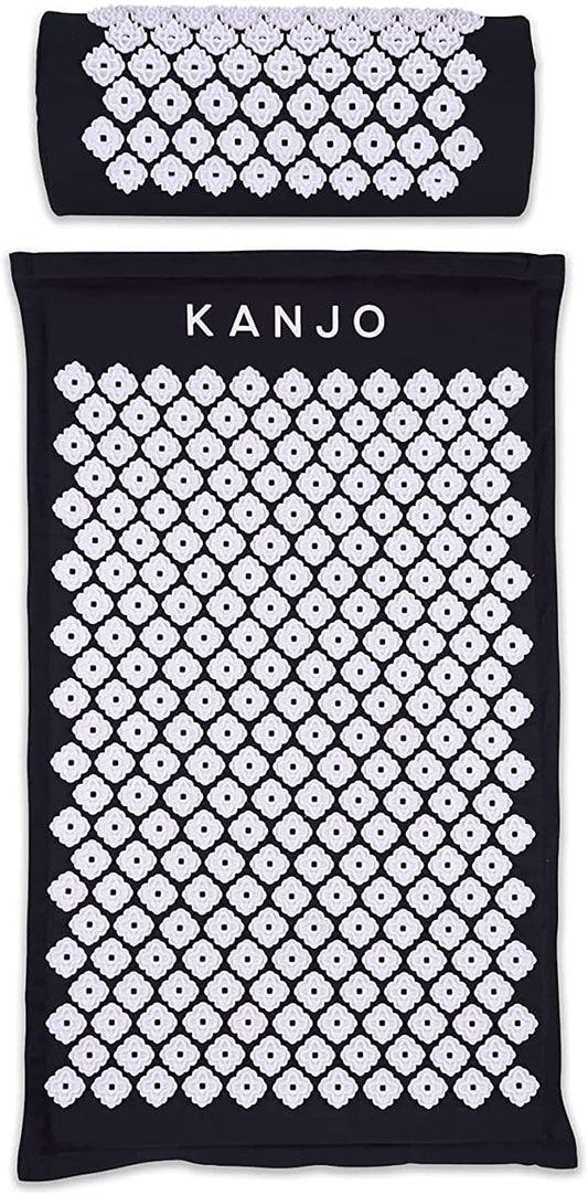 Acupressure Mat and Pillow Set for Back Pain Relief & Neck Pain Relief (Standard Onyx)