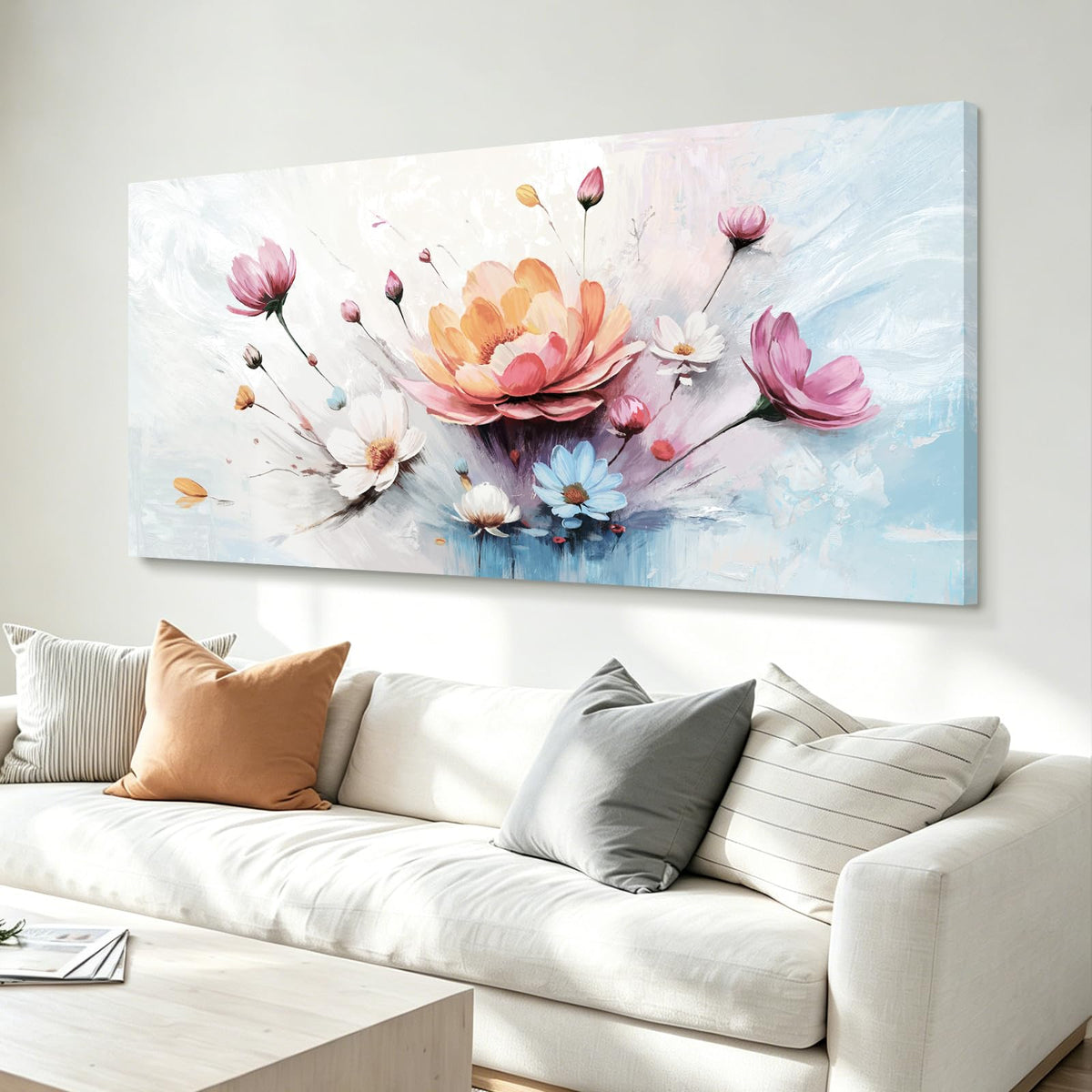 Large Wall Art (Colorful Wall Art / 58"Lx29"W)