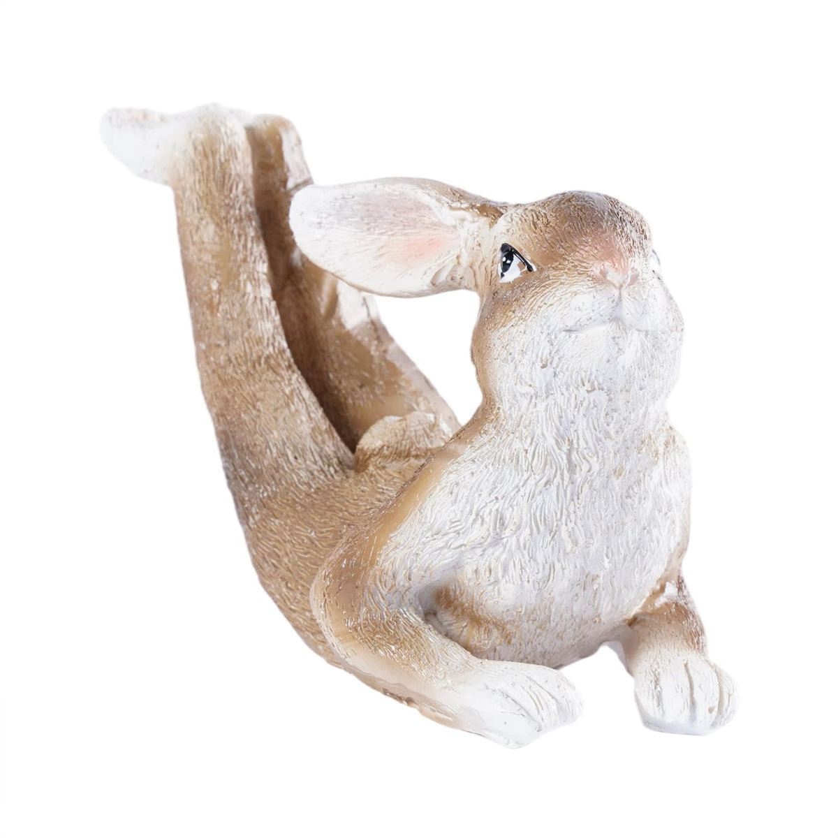 Yoga Bunny Figurines Resin Rabbit Statue Meditation Decor Zen Garden Decor Outdoor Easter Bunnies Decor Small Garden Statues for Outside Home and Outdoor Bunny Decor Yard (Lying)