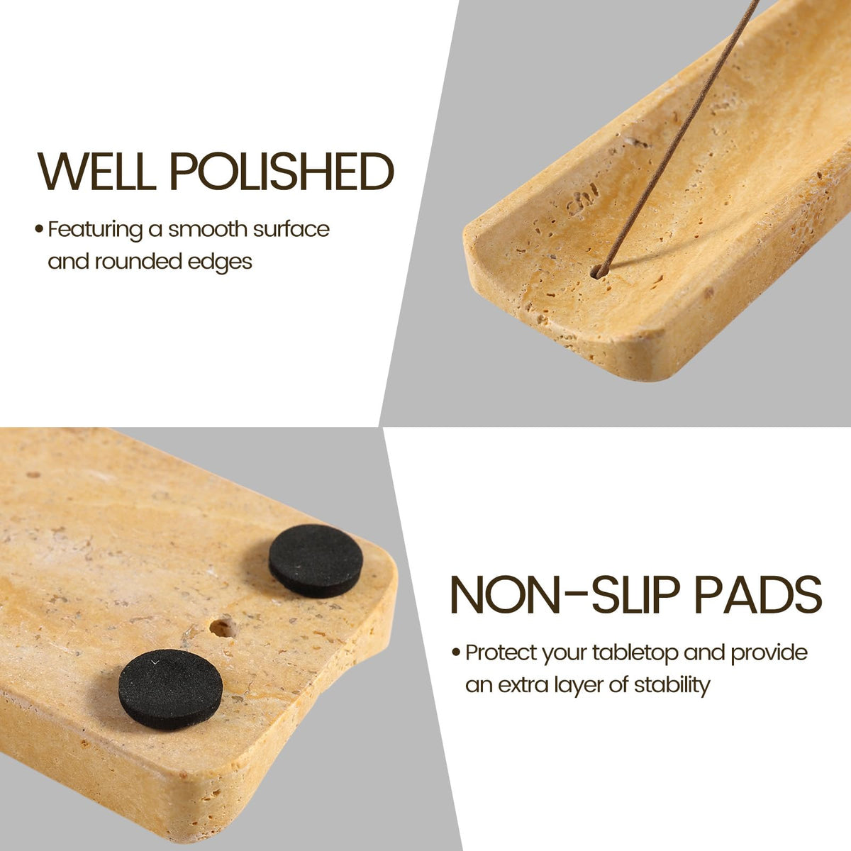 Marble Incense Holder (Yellow)