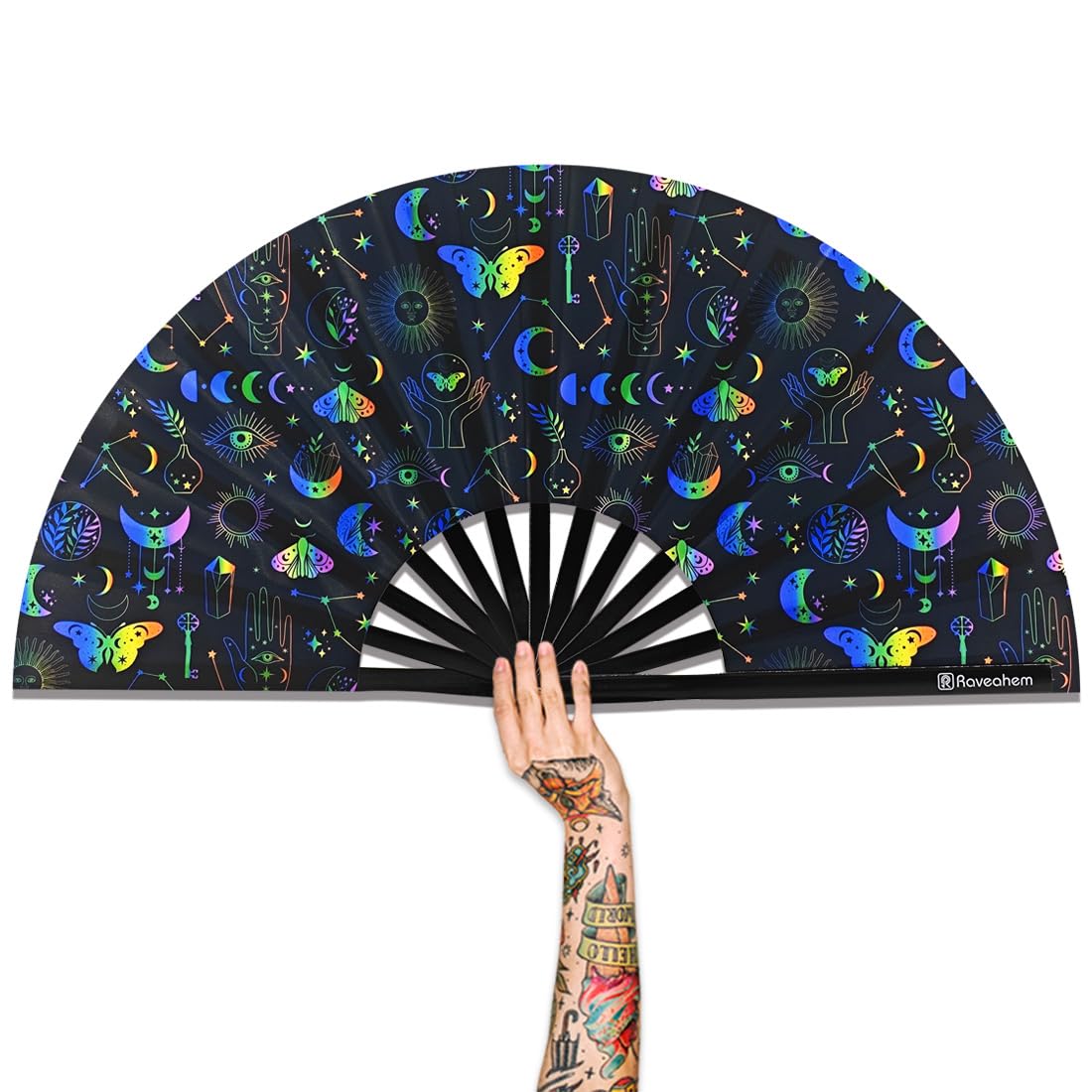 Large Folding Fan (Moth Glimmer)