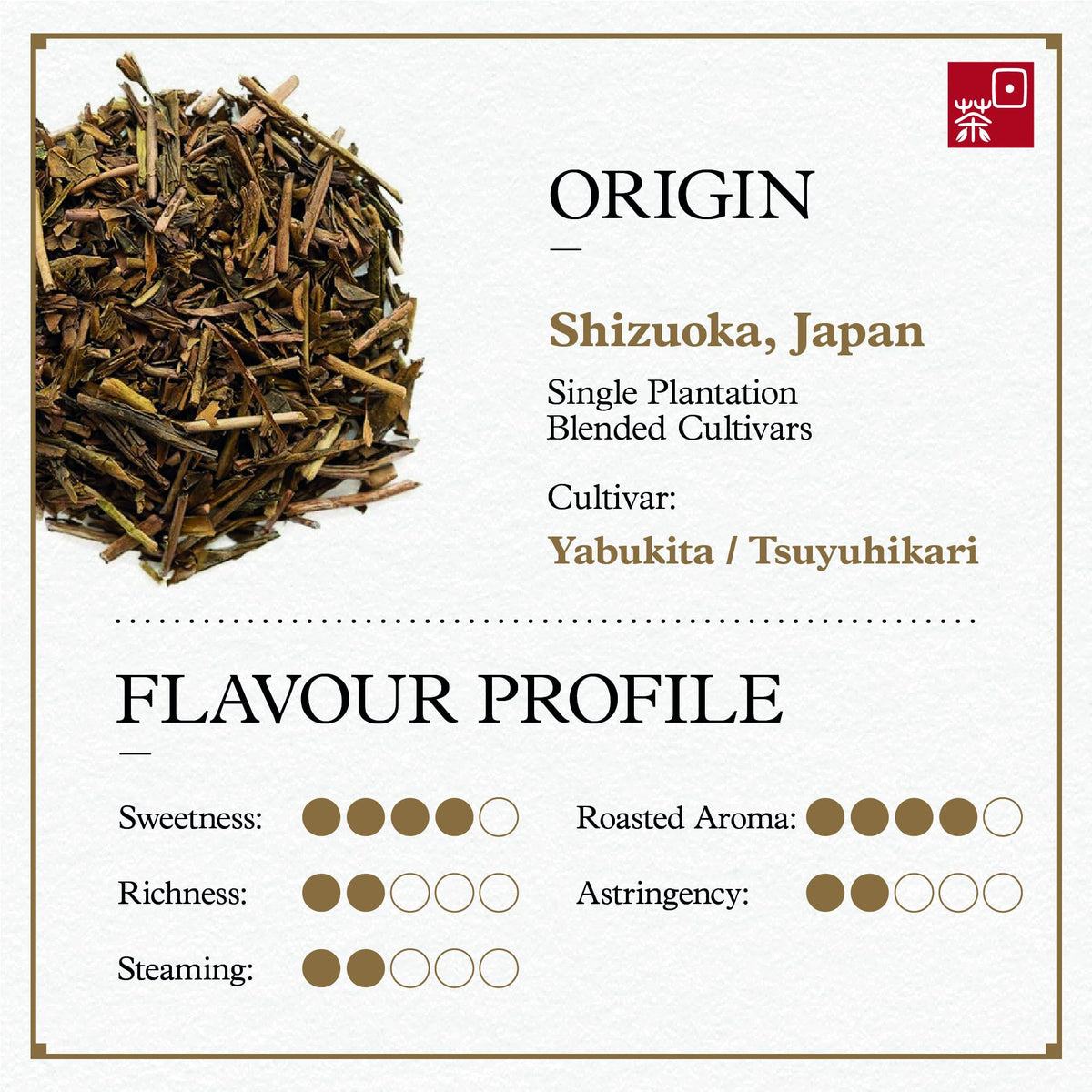 Hojicha Tea Japanese Organic Loose Leaf Green Tea