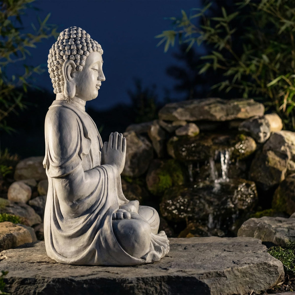 Buddha Statue 23.6 Inch (White)
