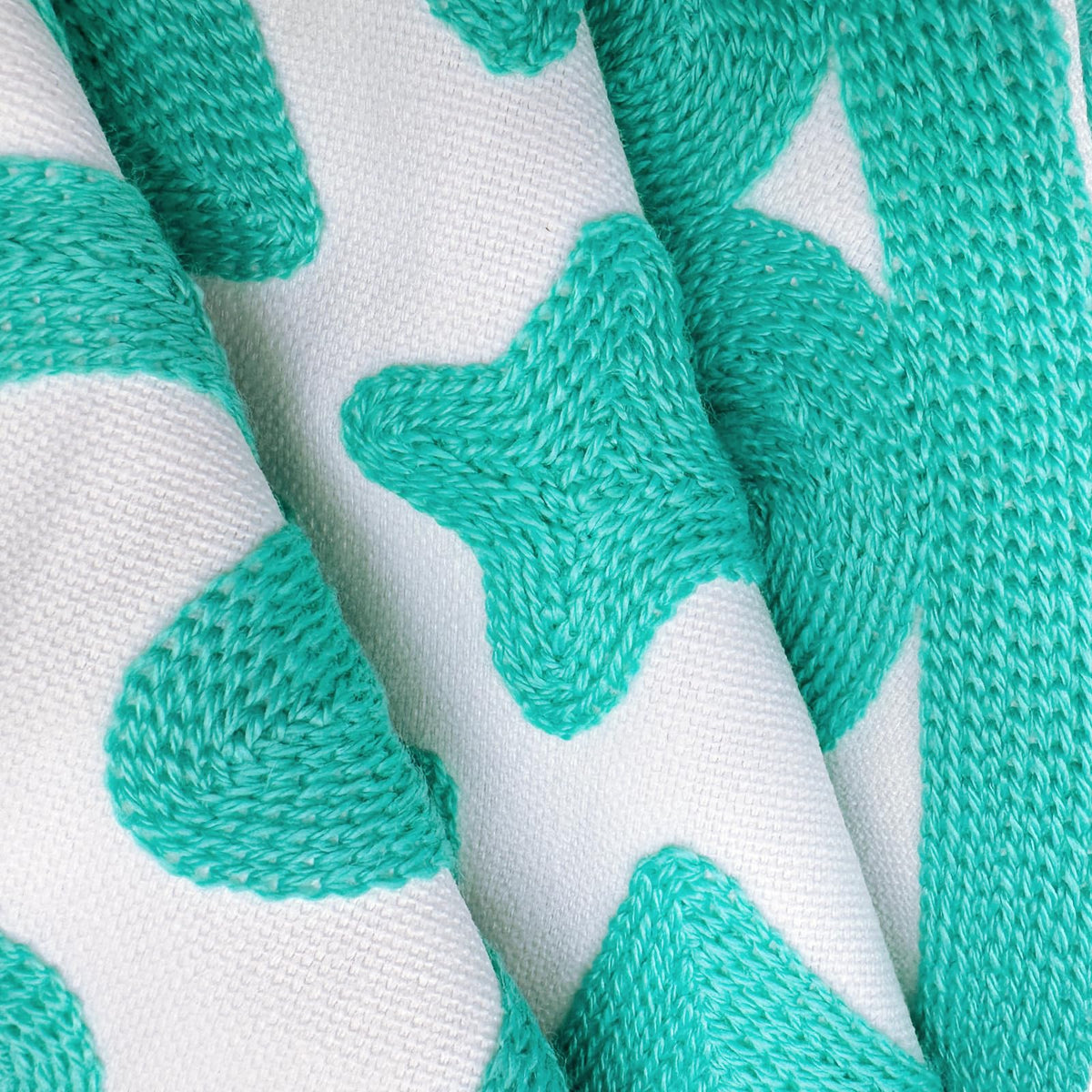 Embroidered Decorative Throw Pillow Cover 18"x 18" (Turquoise / 18" x 18" (Pack of 1))