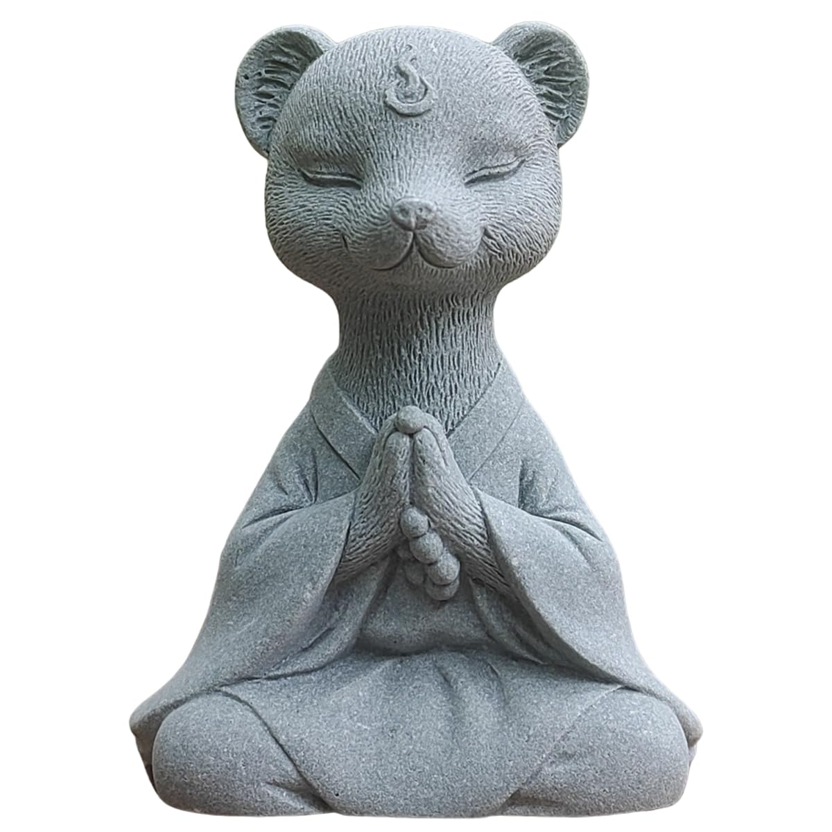 Meditating Fox Statue Yoga Animal Figurines Zen Fox Sculpture (S2)