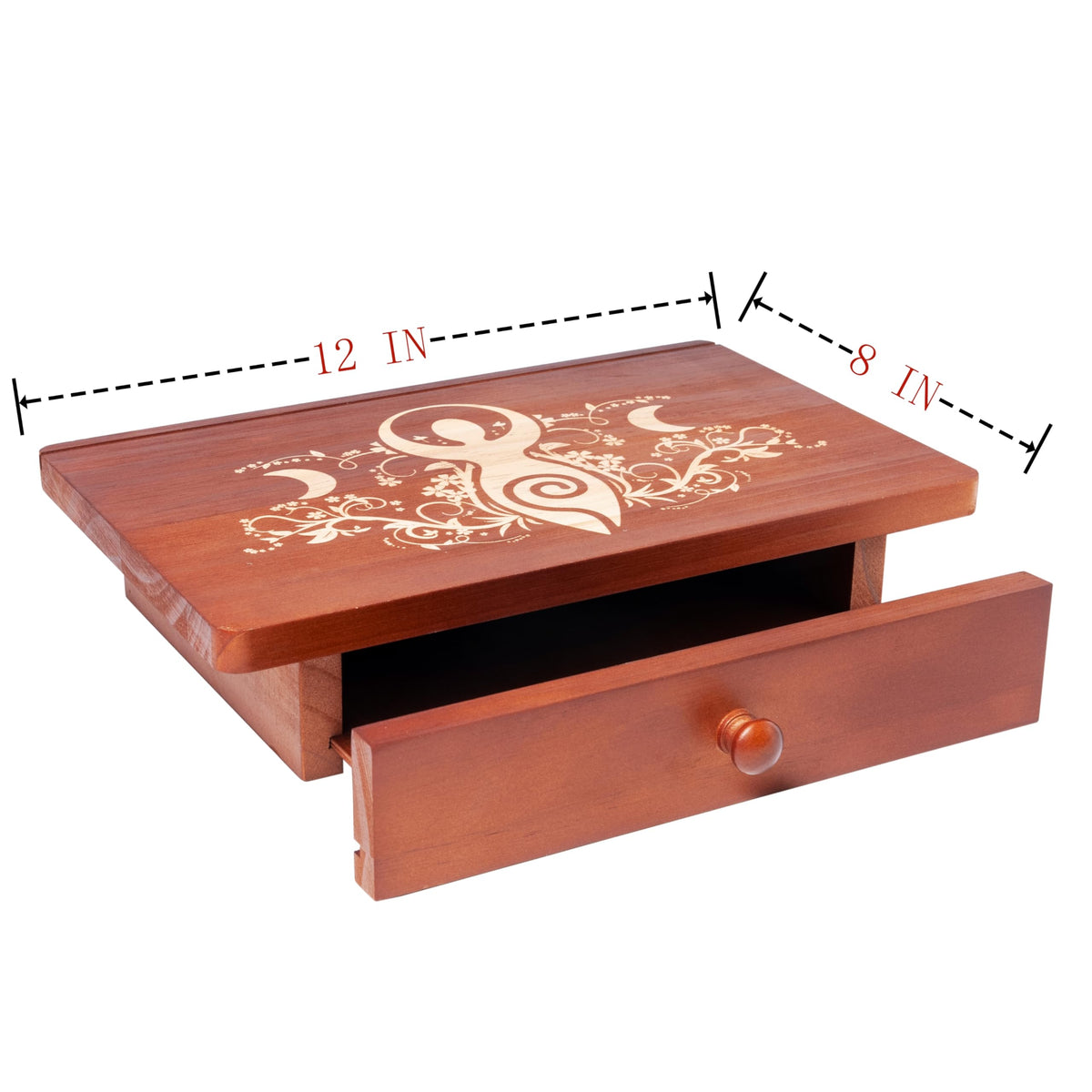 Altar Table with Drawer and Tarot Card Holder (Spiral Goddess)