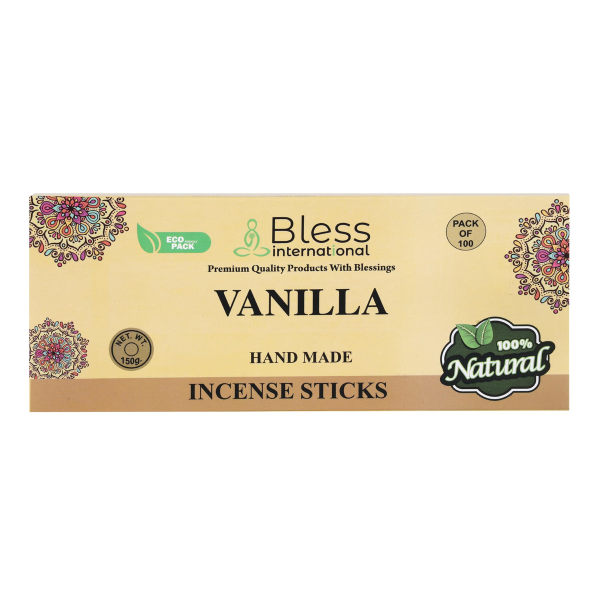 Bless Organic (Vanilla / 100 Sticks (5.25 OZ/150 GM))