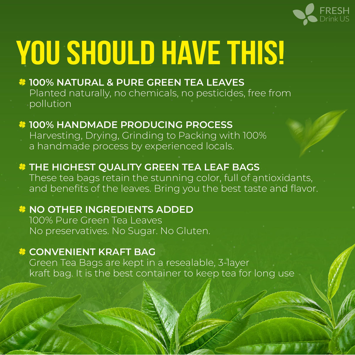 Premium Green Tea Bag (175 Tea Bags)
