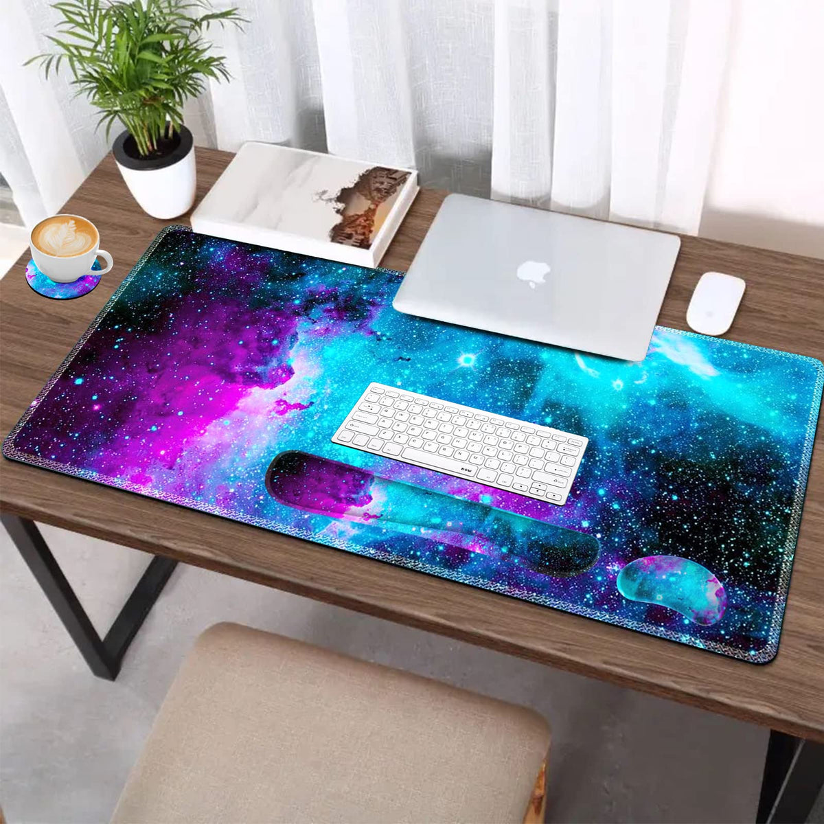 Large Gaming Mouse Pad Set (Galaxy Nebula Universe)