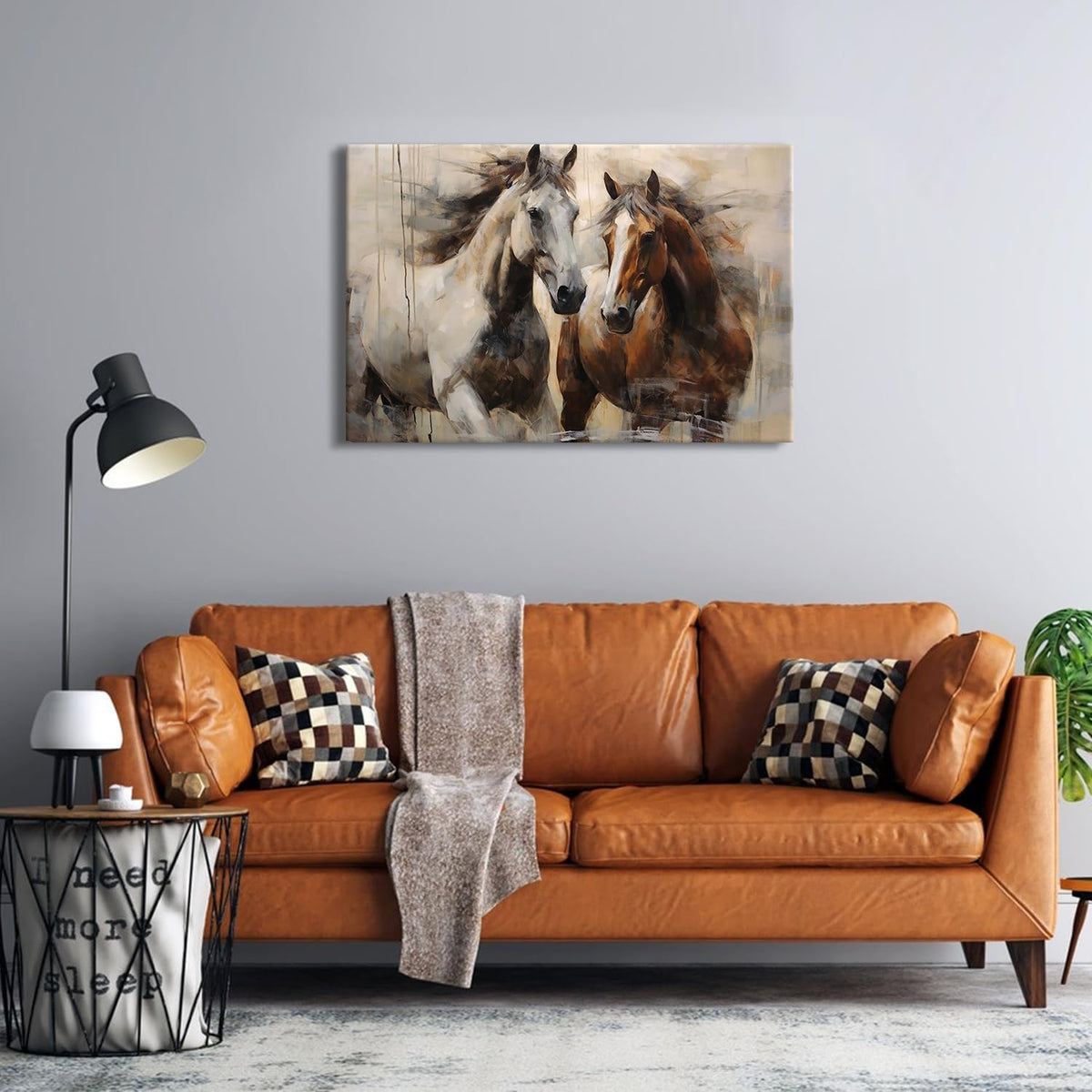 Vintage Horse Wall Art Western Horses Canvas Paintings Bedroom Decor Running Horse Prints Pictures Equestrian Aesthetic Poster Rustic Country Animals Artwork for Living Room Bedroom Home Decorations 24x36" (36"L x 24"W / Horse)