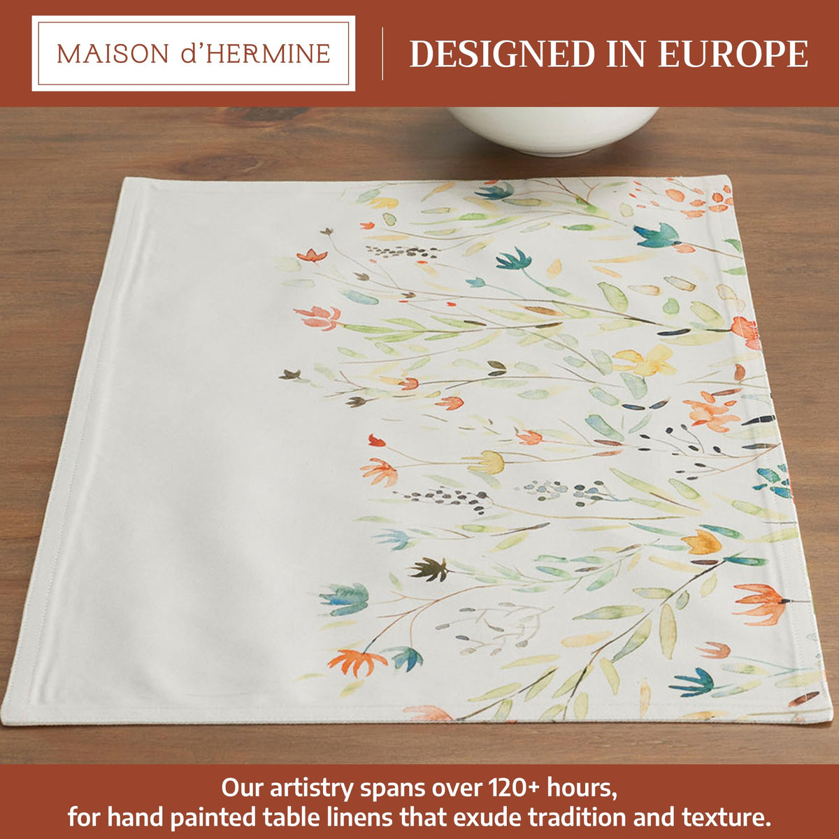 Placemats Set of 4 Reusable 100% Cotton (021 - Colmar / 13" X 19" (Pack of 4))