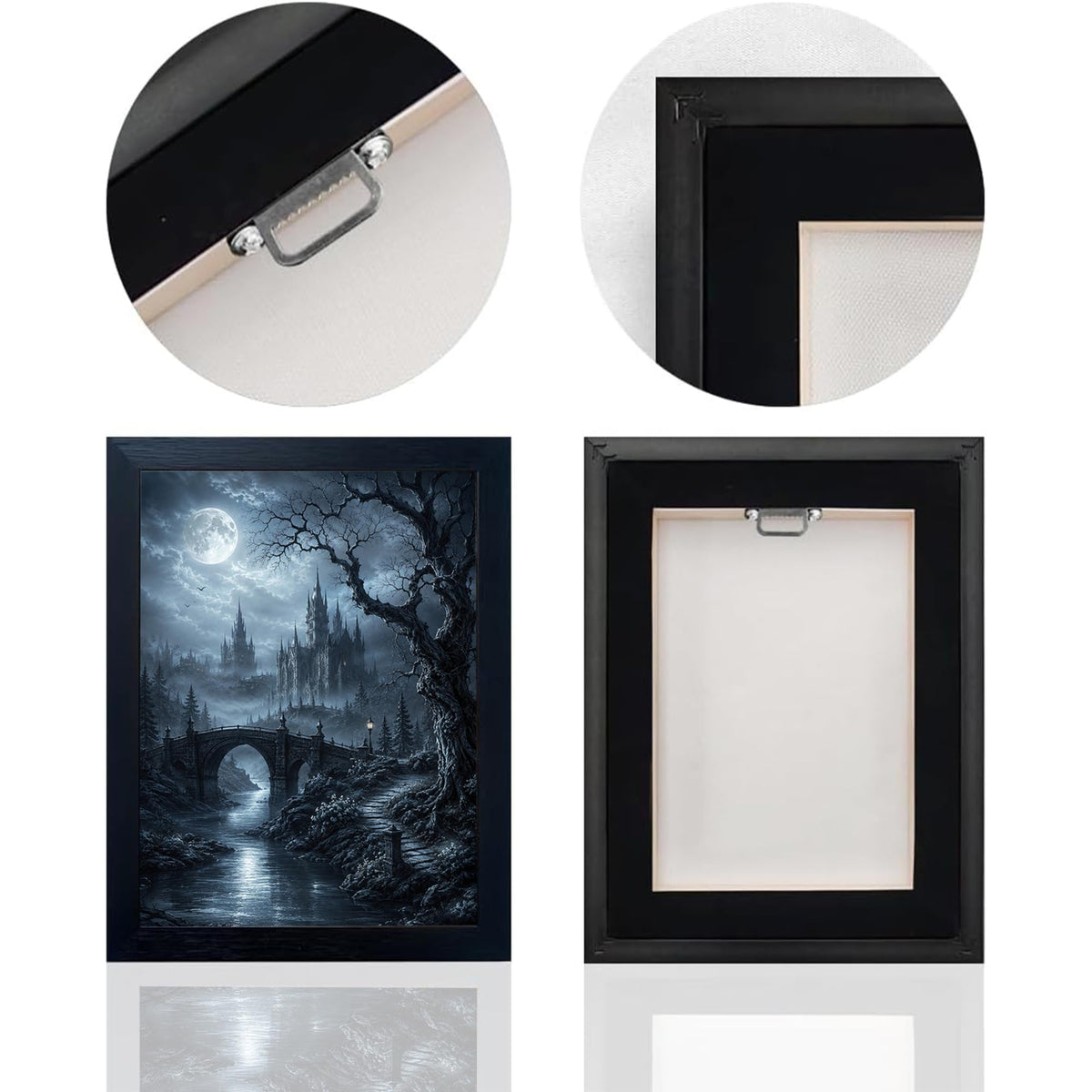 Gothic Castle Decor Wall Art (Wall Art Framed 03 / 16"L x 12"W)