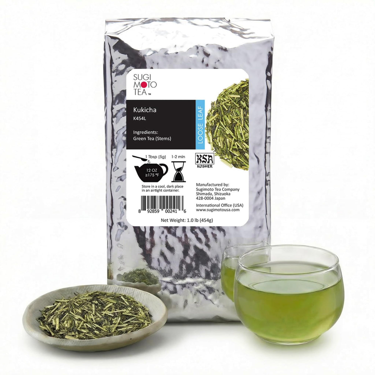 Japanese Kukicha Stem Green Tea Loose Leaf Bulk 1.0 lb (Loose Leaf Bulk)