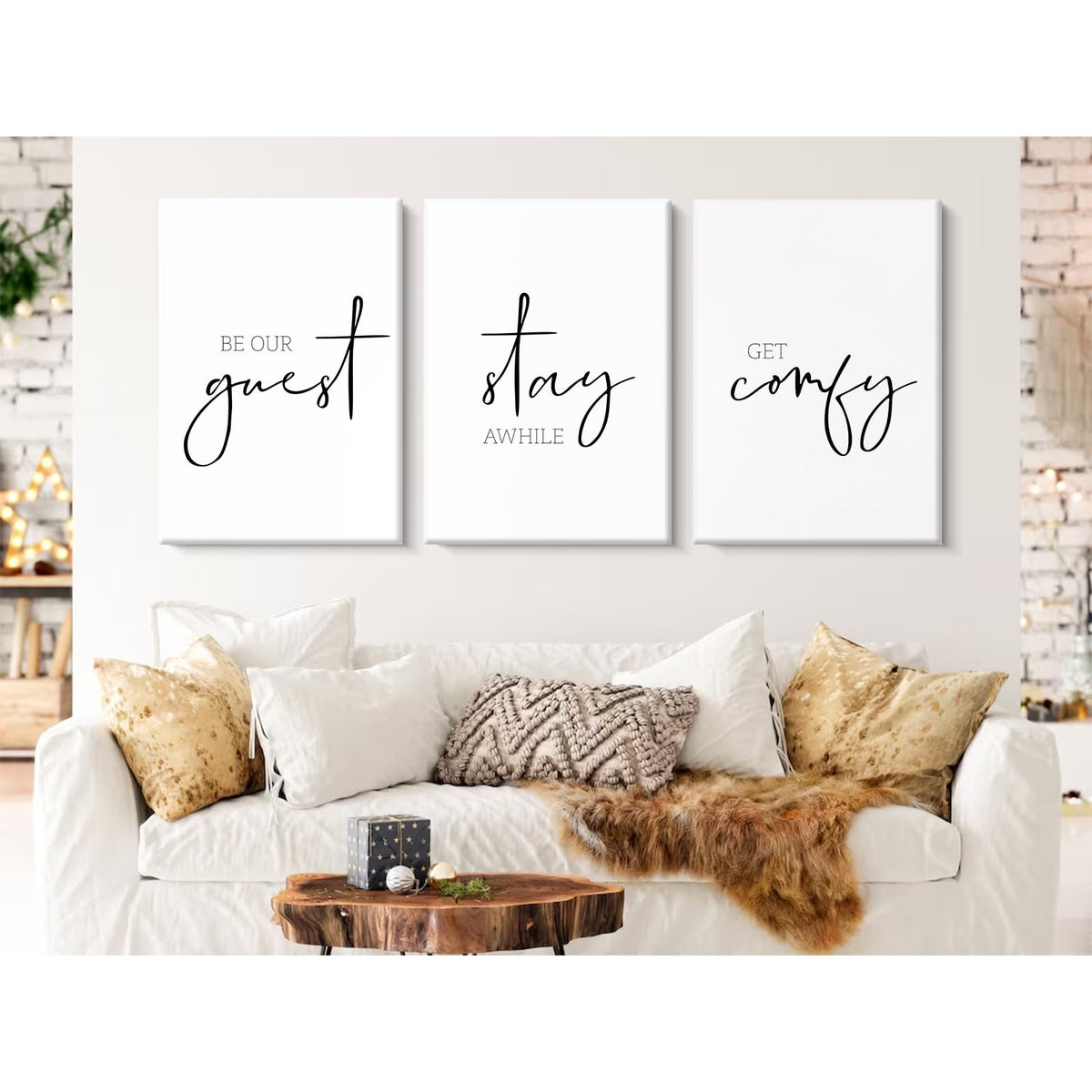 Be Our Guest Wall Decor Guest Room Wall Art Decor Stay Awhile Signs for Home Decor Minimalist Wall Art over the Bed Sign Guest Bedroom Wall Decor Canvas Painting 12x16 Inch (Guest Room Prints / 12x16 Inch Wrapped Canvas)
