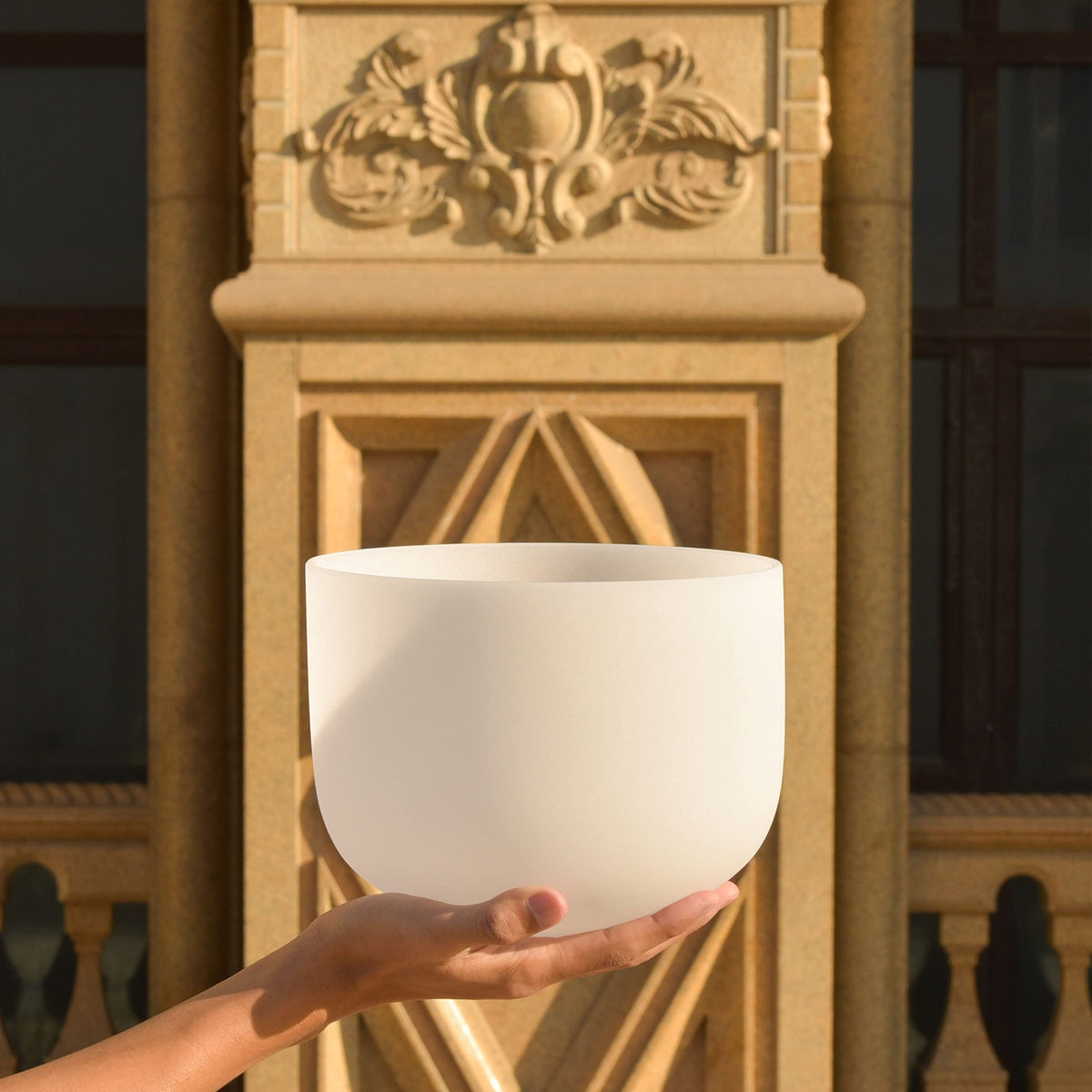 8" F Note Crystal Singing Bowl Heart Chakra with Suede Mallet for Meditation (8 inch / F Note)