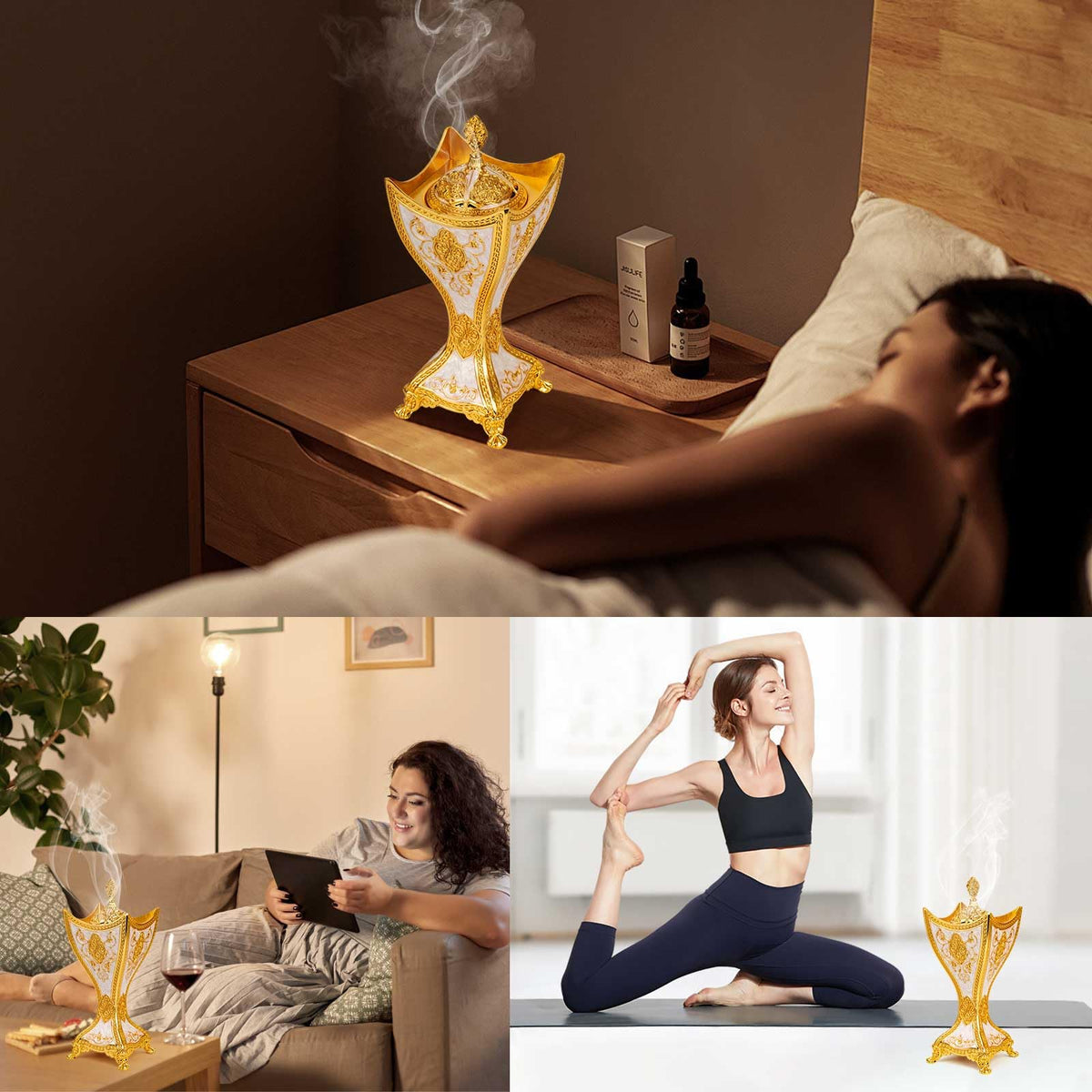 Bakhoor Incense Burner (Gold)