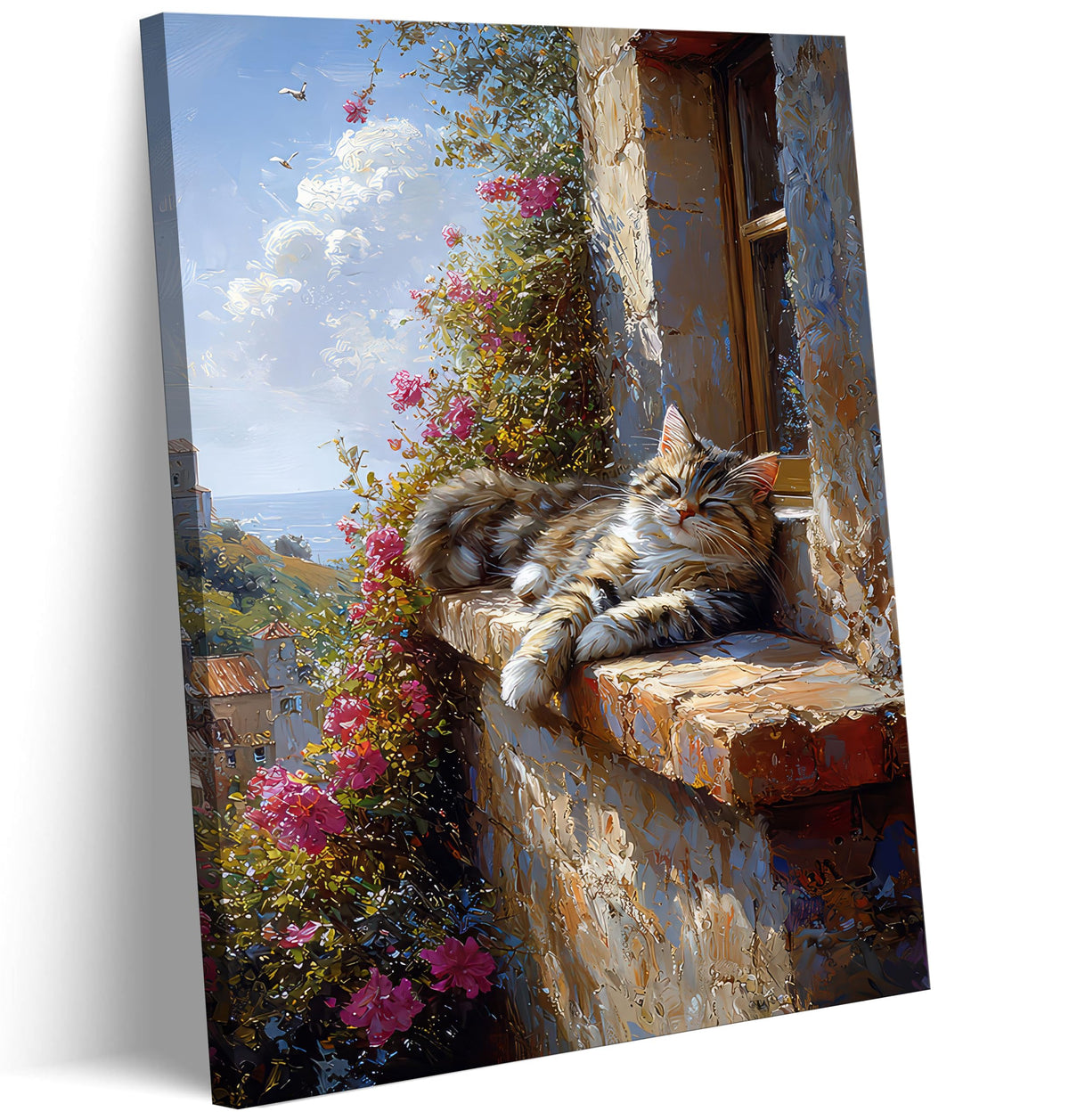Charming Cat Canvas Wall Art (cat / 16"L x 12"W)