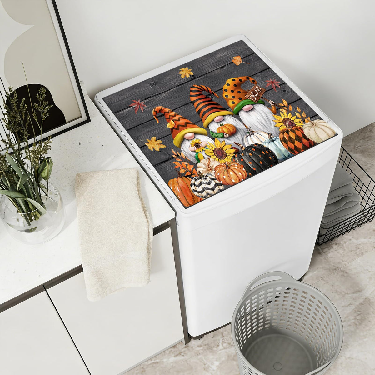 Dryer Top Protector Mat (fall gnome)