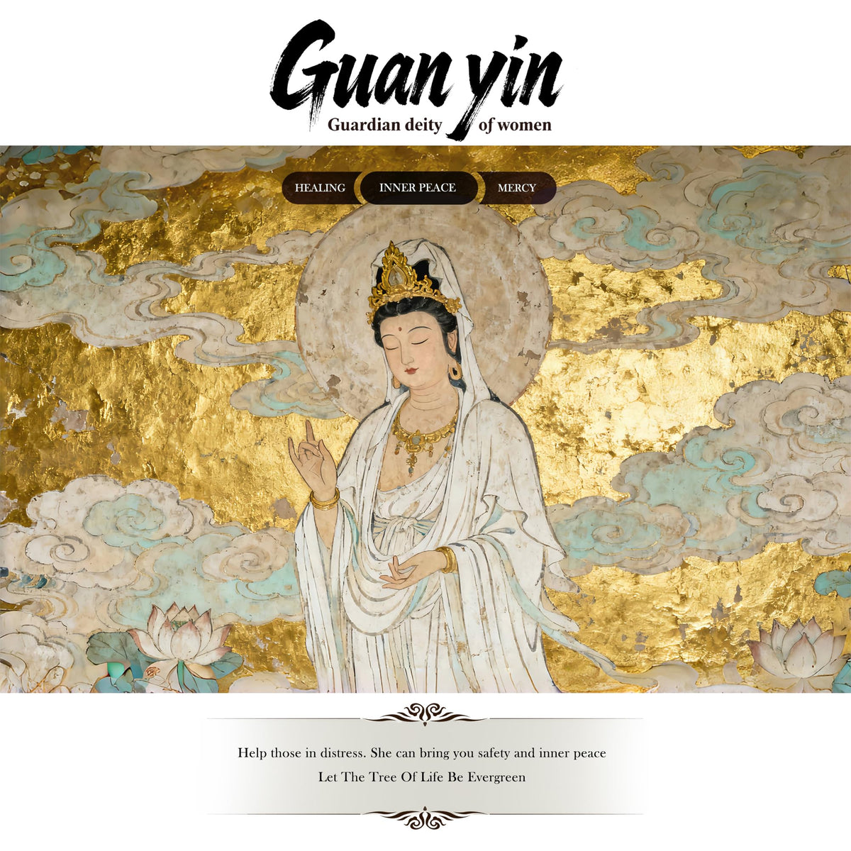 Porcelain Guan Yin Statue (Pink / Large)