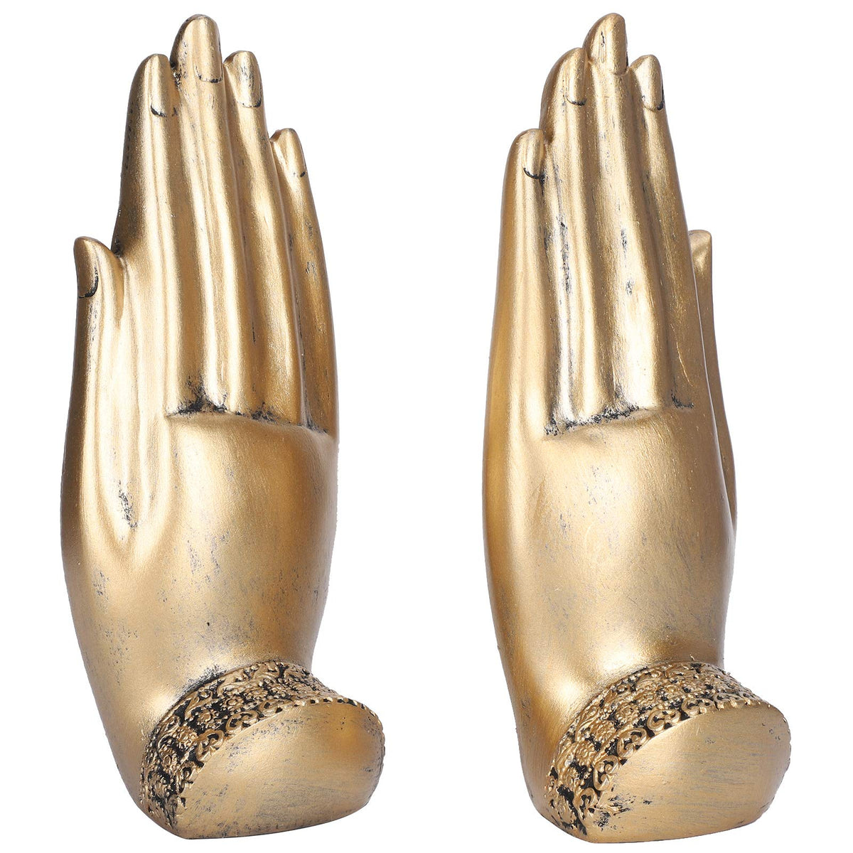 Buddha Hand Statue Set 2Pcs (Gold)