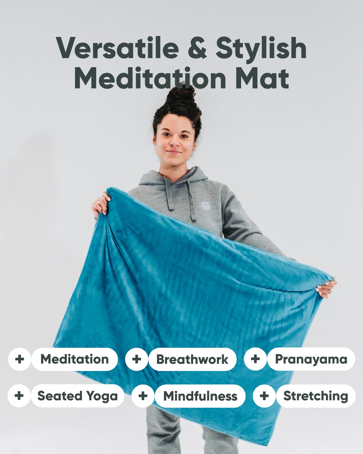 Velvet Zabuton Meditation Mat (Velvet - Teal)