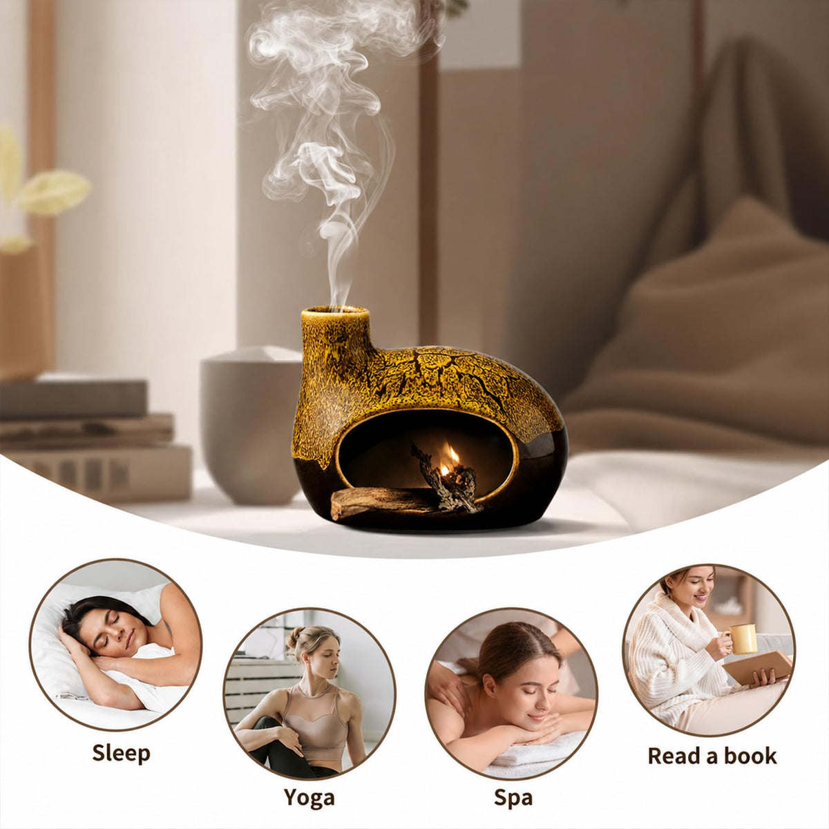 Handcrafted Ceramic Palo Santo Holder (Yellow)