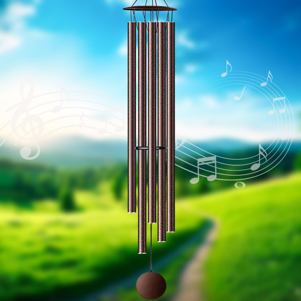 68” Large Wind Chimes for Outside Deep Tone (Bronze-68 Inch-5 Tubes)