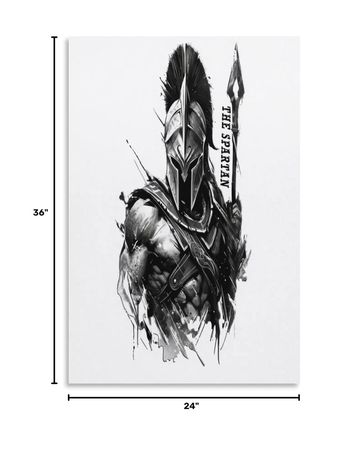 Spartan Warrior Illustration Fitness Gym Canvas Printing Wall Art Prints Wall Decor Posters Black White Gladiator Helmet Nordic Bohemian Living Room Bedroom Office Motivation Decor 24x36inch (style-16 / 24x36inch(60x90cm) Unframe)