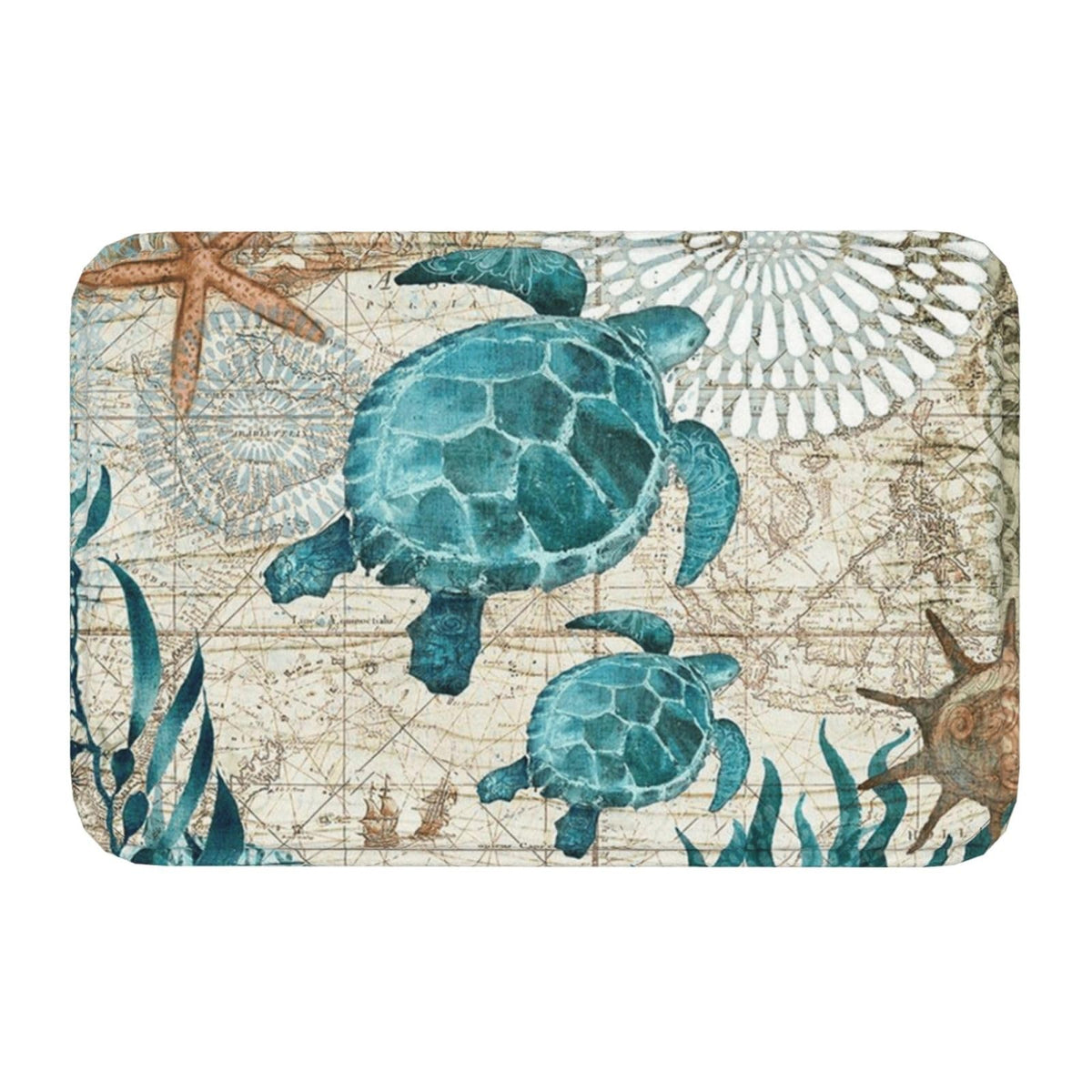 Sea Turtle Bath Mat Non (1'4" x 1'11" (Rectangular) / Sea Turtle)