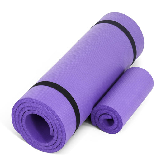 1 2" Thick Yoga Mat (Purple / Yoga Mat w/Knee Pad)