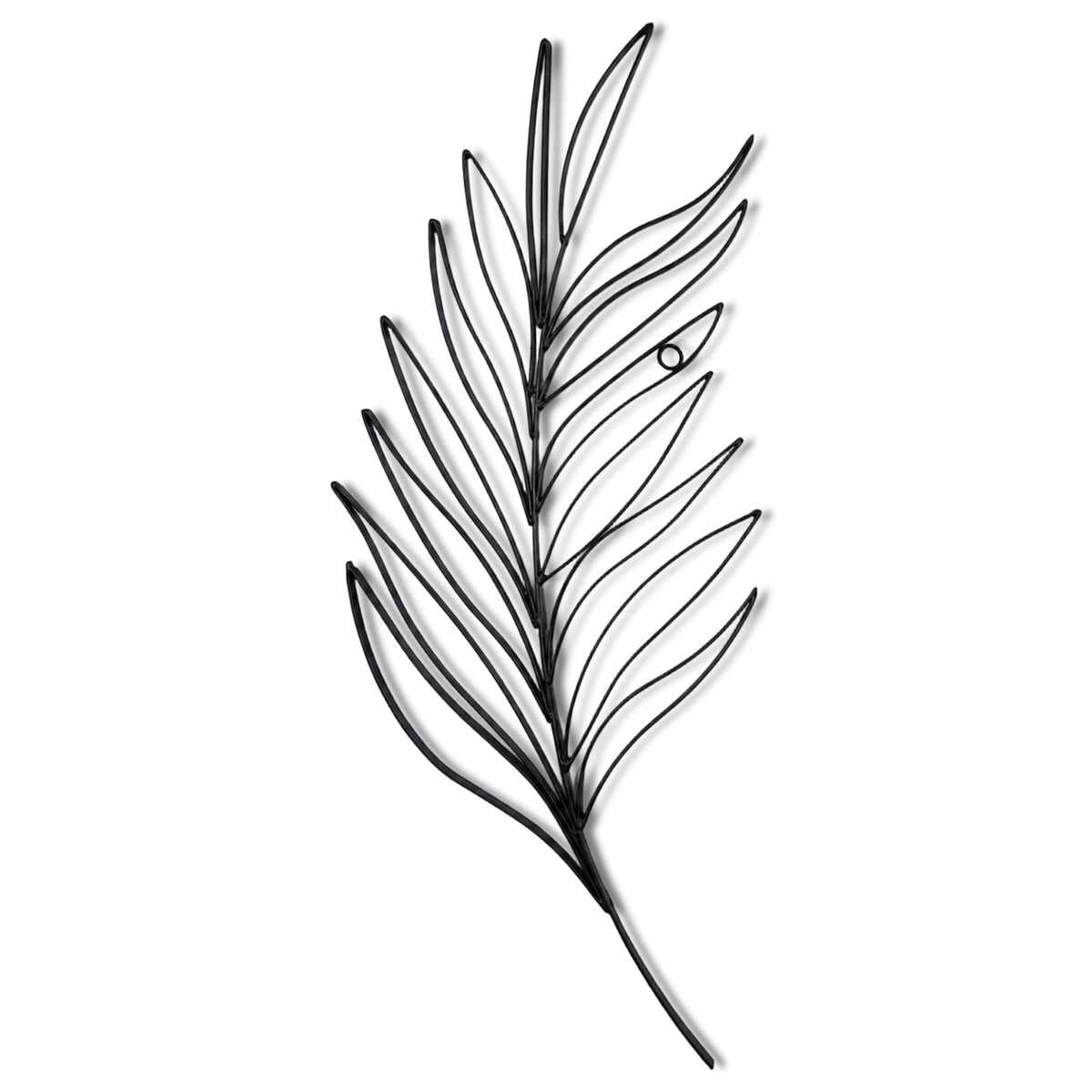 Minimalist Leaf Metal Wall Art (Black Leaf)