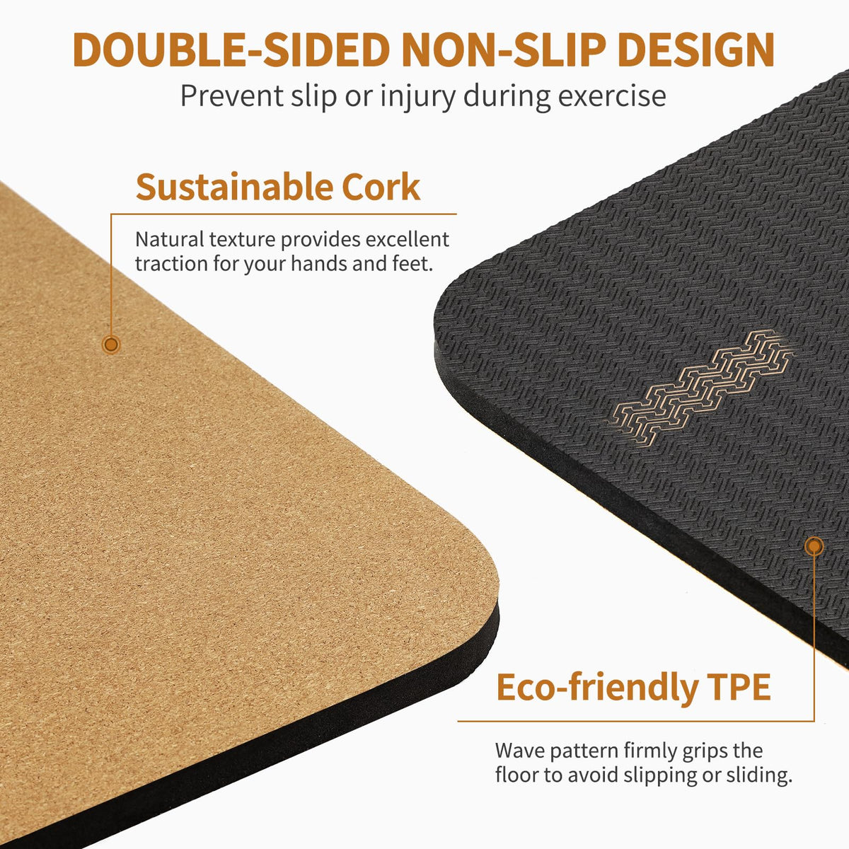 Extra Large Natural Cork Yoga Mat Non (Extra Long (78"x32"x1/2"))