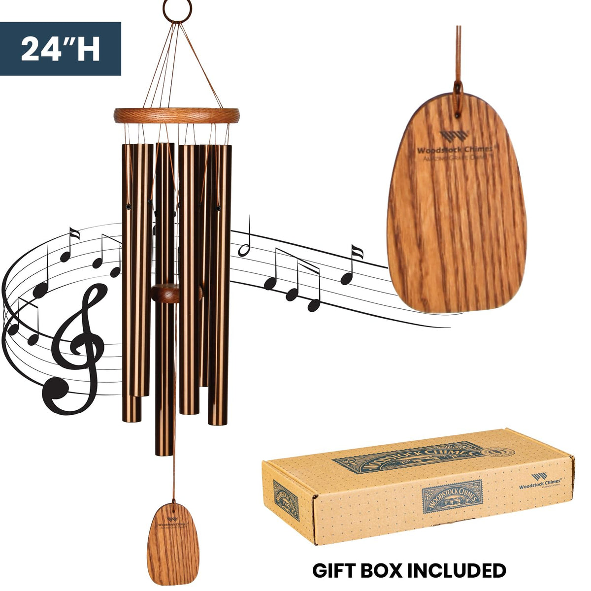 Woodstock Wind Chimes Amazing Grace Chime Medium (Bronze / 24" Medium)