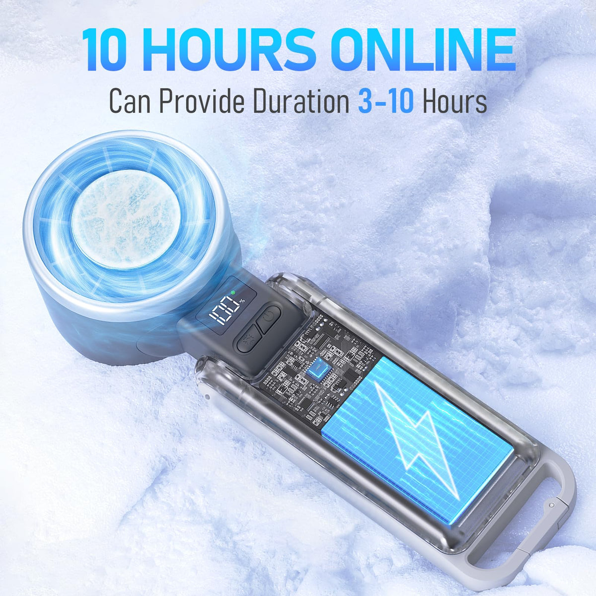 Portable Handheld Cooling Fan (Gunmetal Gray)