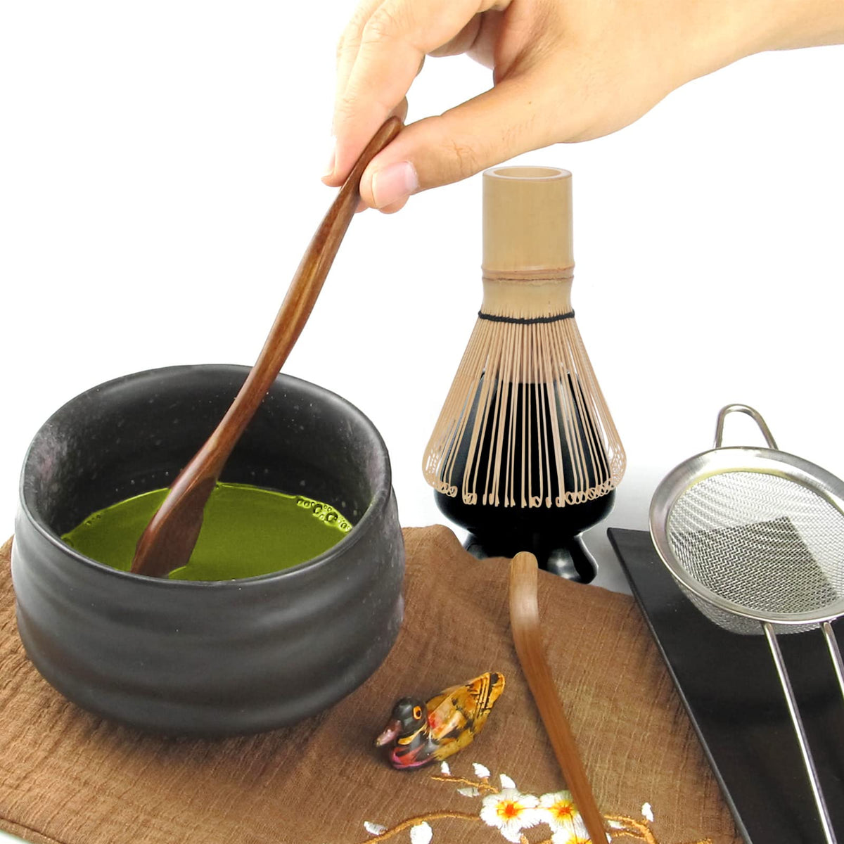 10 Piece Japanese Matcha Tea Set (Black)