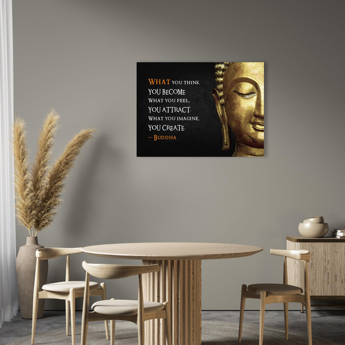 Buddha Zen Wall Art Canvas (Buddha / 24"L x 16"W)