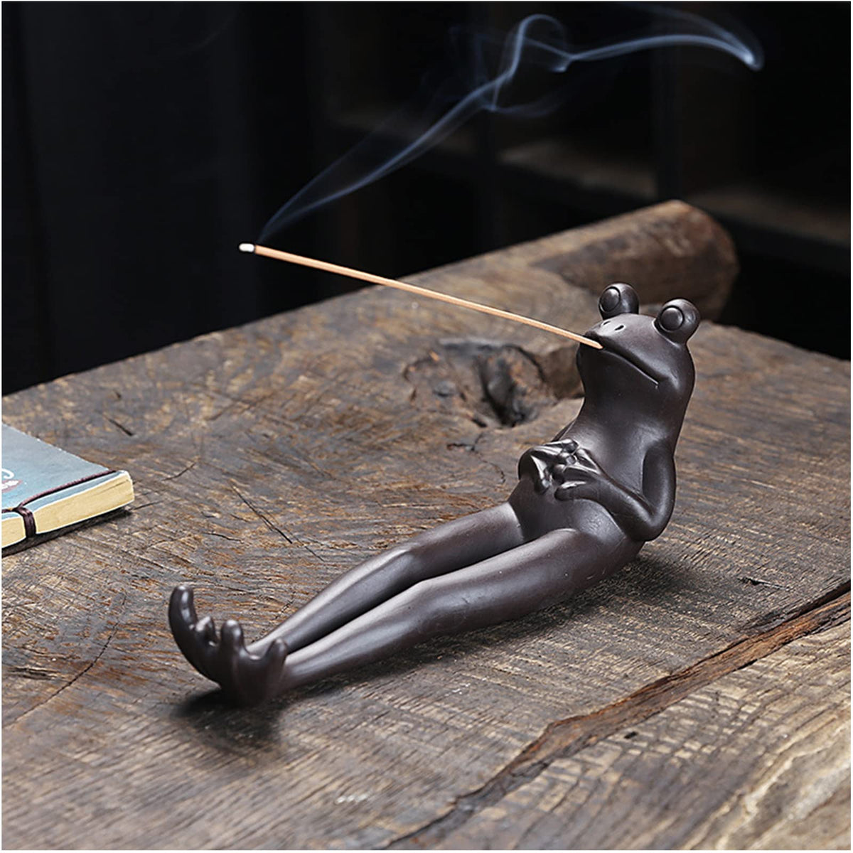 Frog Incense Holder (Frog(8"L x 3.6"Th))
