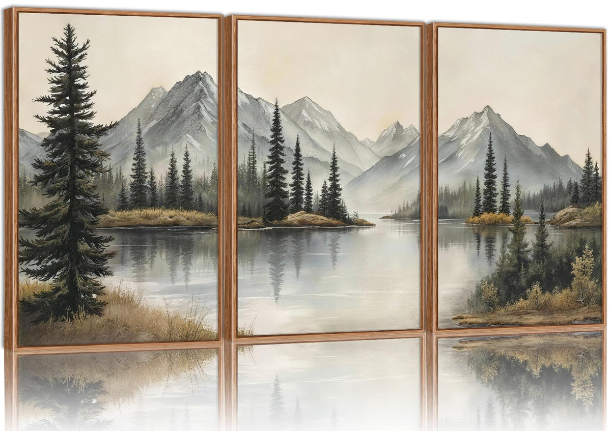 Snow Mountain Framed Canvas Wall Art (Snow Mountain / 24"L x 16"W)
