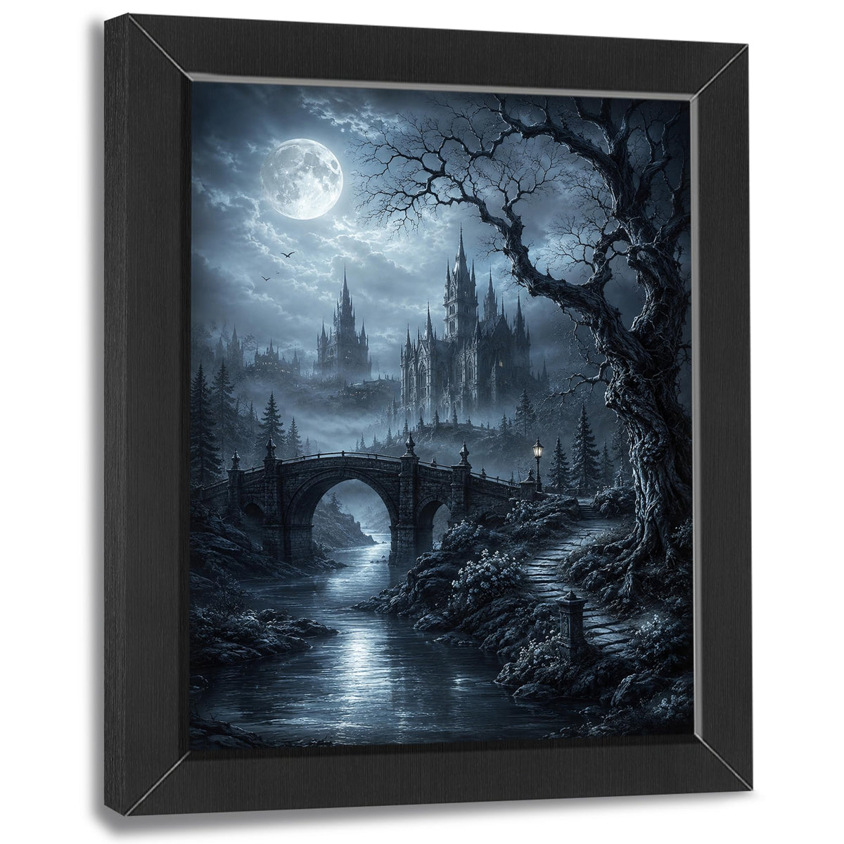 Gothic Castle Decor Wall Art (Wall Art Framed 03 / 10"L x 8"W)