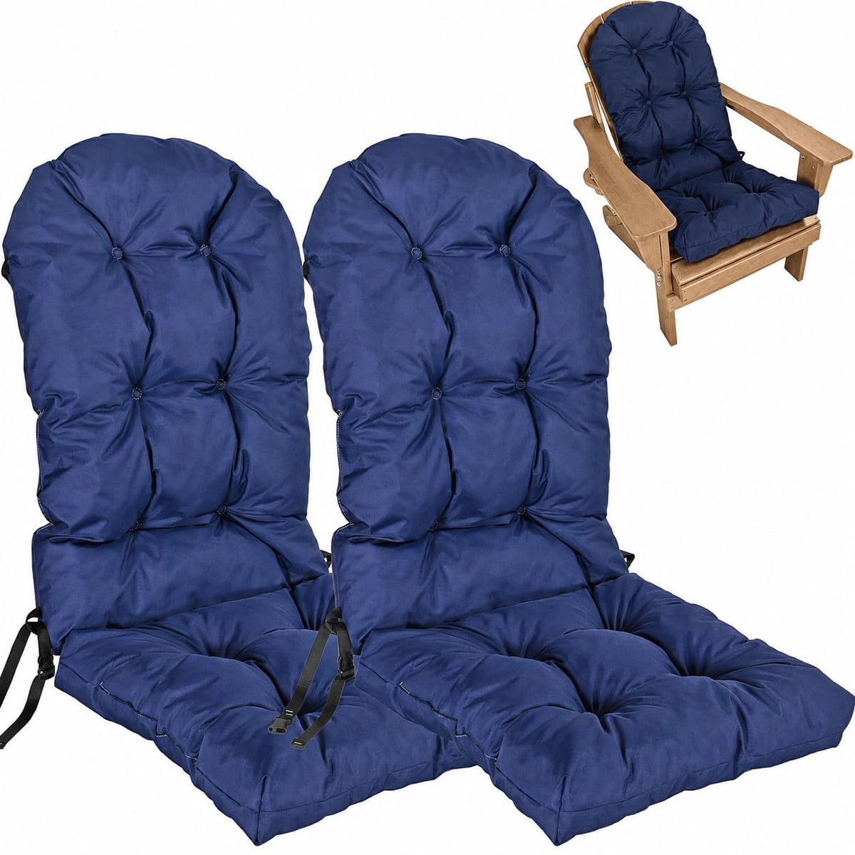 Outdoor Adirondack Chair Cushion (Navy)
