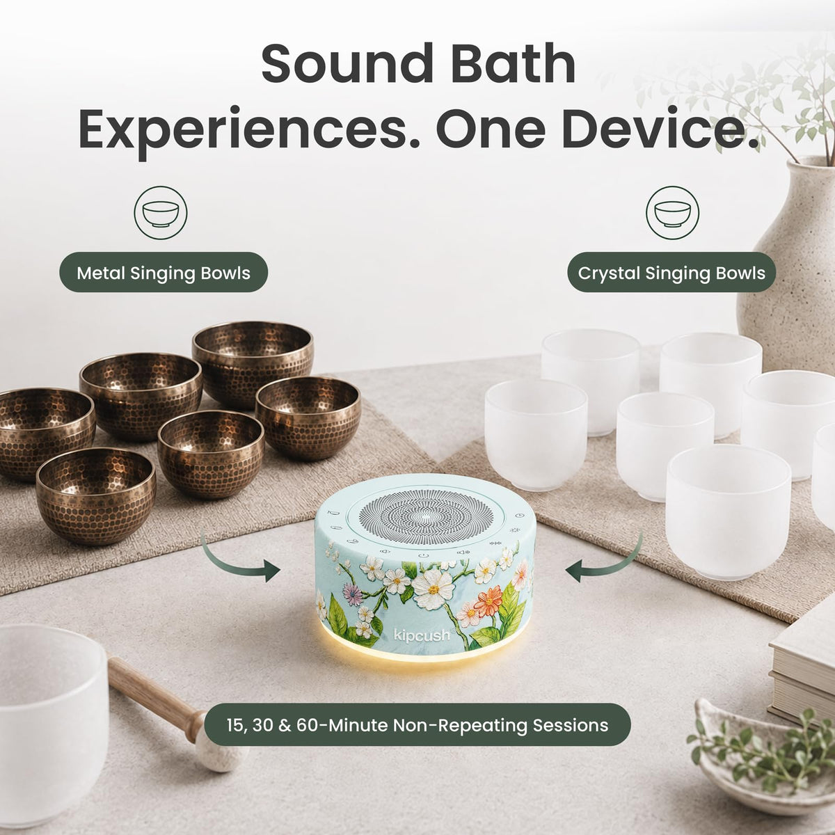 Tibetan Singing Bowl Sound Machine (Lotus Garden)