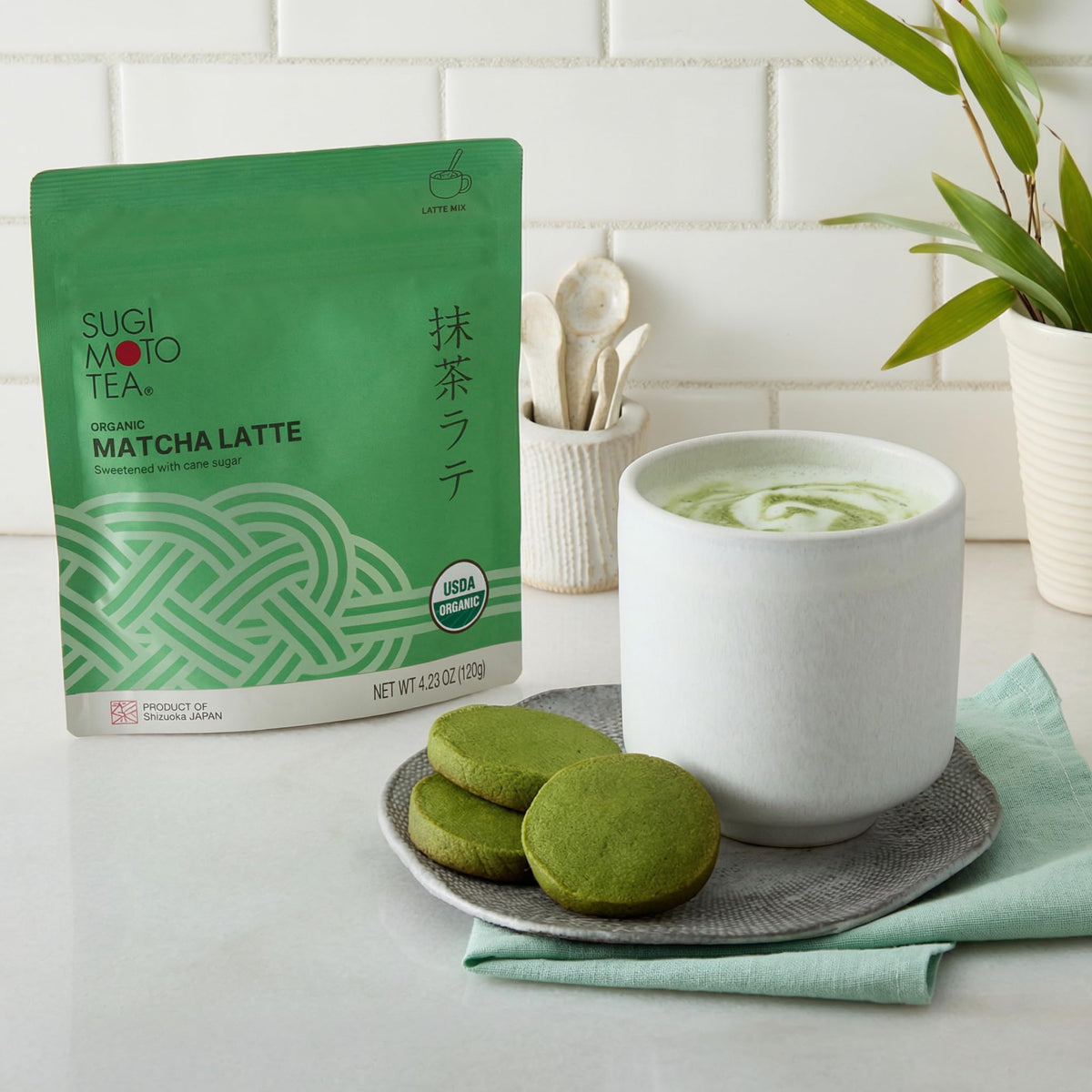 Japanese Organic Matcha Latte Blend Mix 4.23 oz (4.23 Ounce (Pack of 1))
