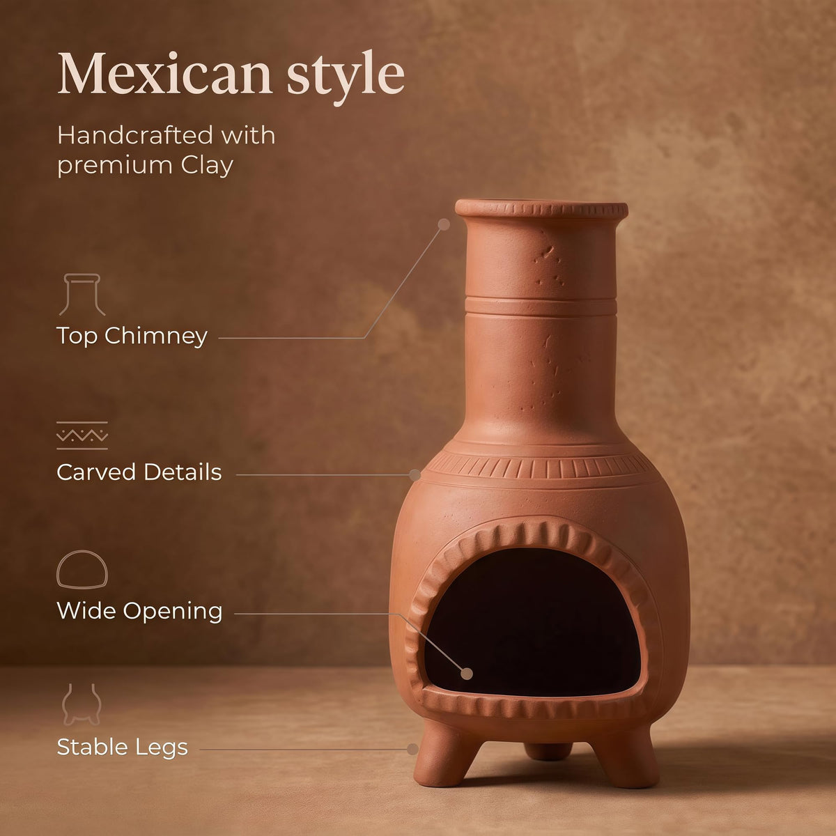 Terracotta Palo Santo Holder (Clay Red)