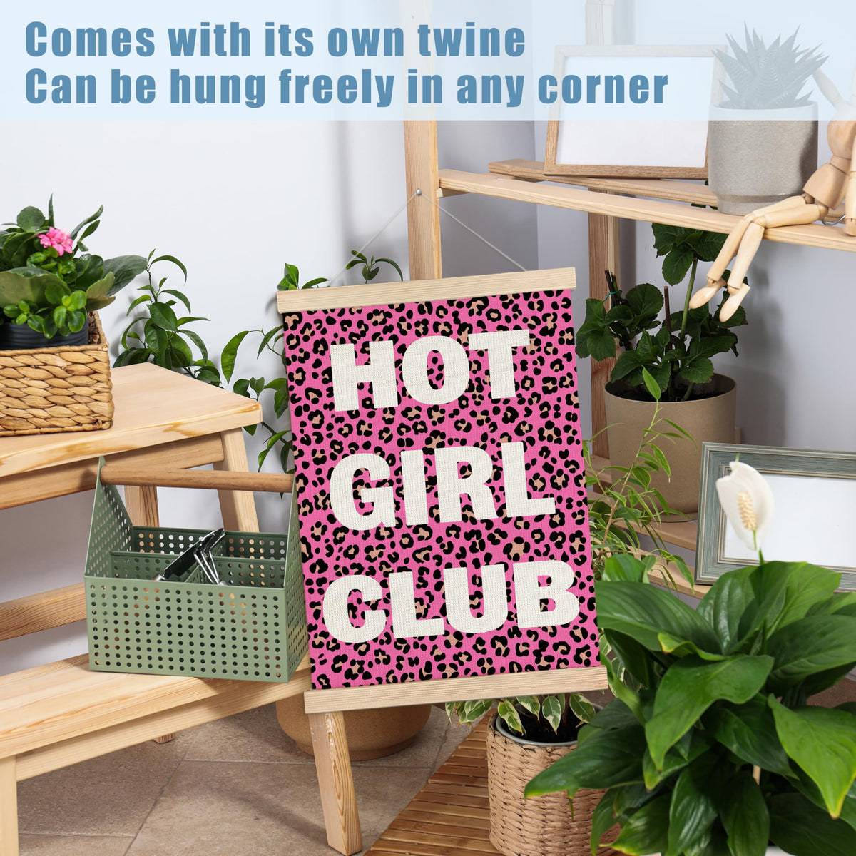 Trendy Hot Pink Cheetah Print Girls Room Wall Art Decor (hot girl club)