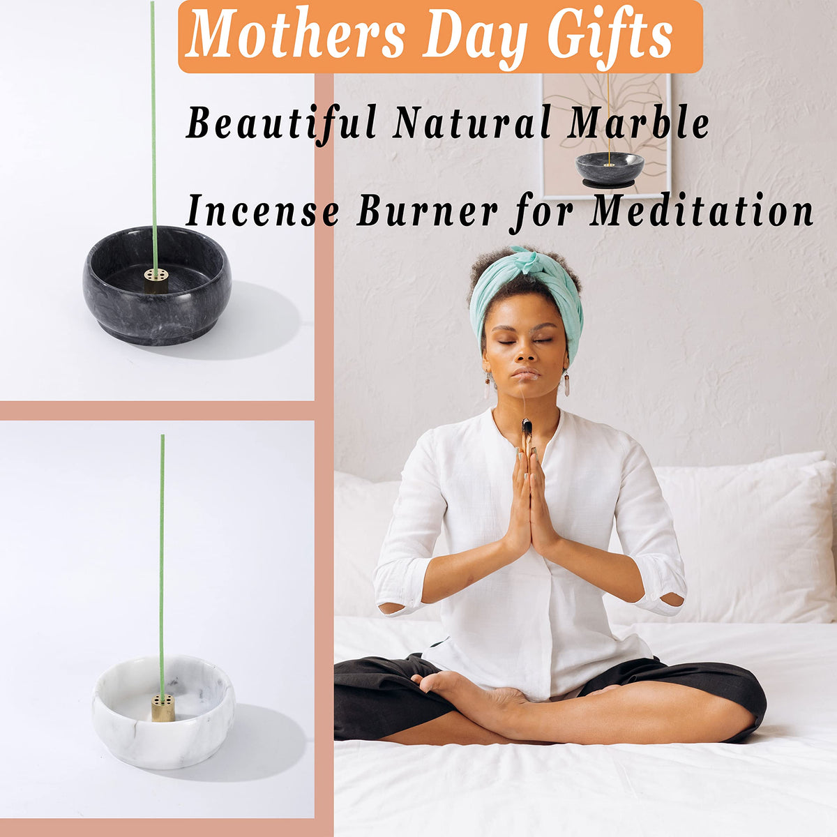 Marble Incense Holder (Natural White)