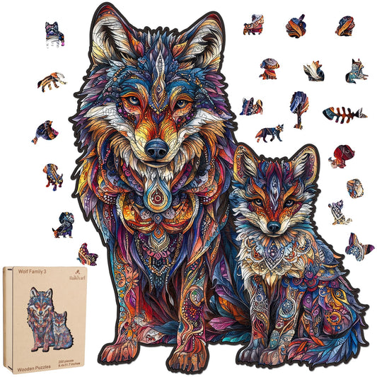 Jigsaw Puzzles (Wolf Family-3 / 200 pieces)