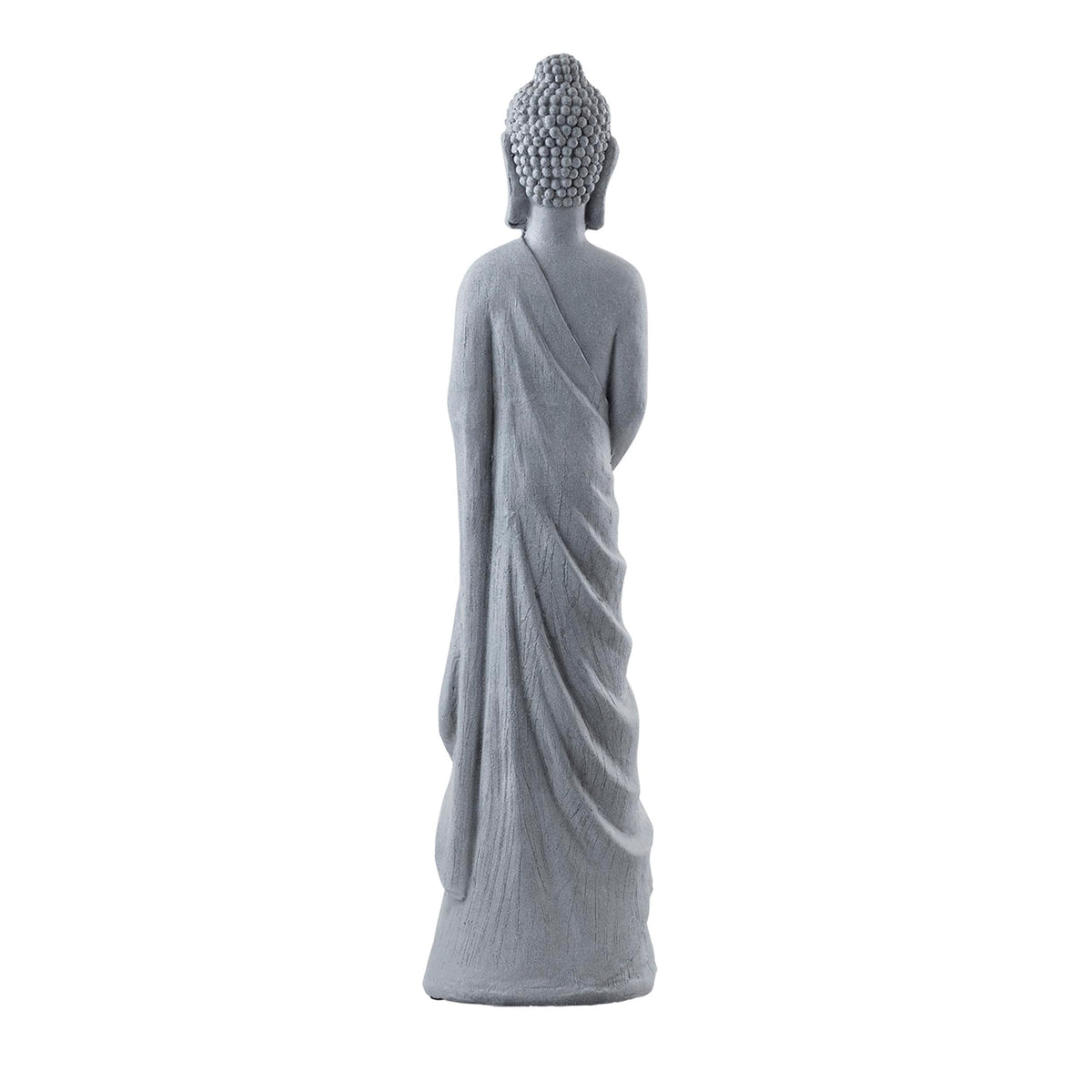 32" Tall Cement Standing Buddha Outdoor Garden Statue (32" H - Gray Buddha)
